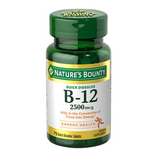 Foto 1 | Suplemento De Vitamina B12 De Nature's Bounty, 2500 Mcg, 75 Tabletas - Venta Internacional.
