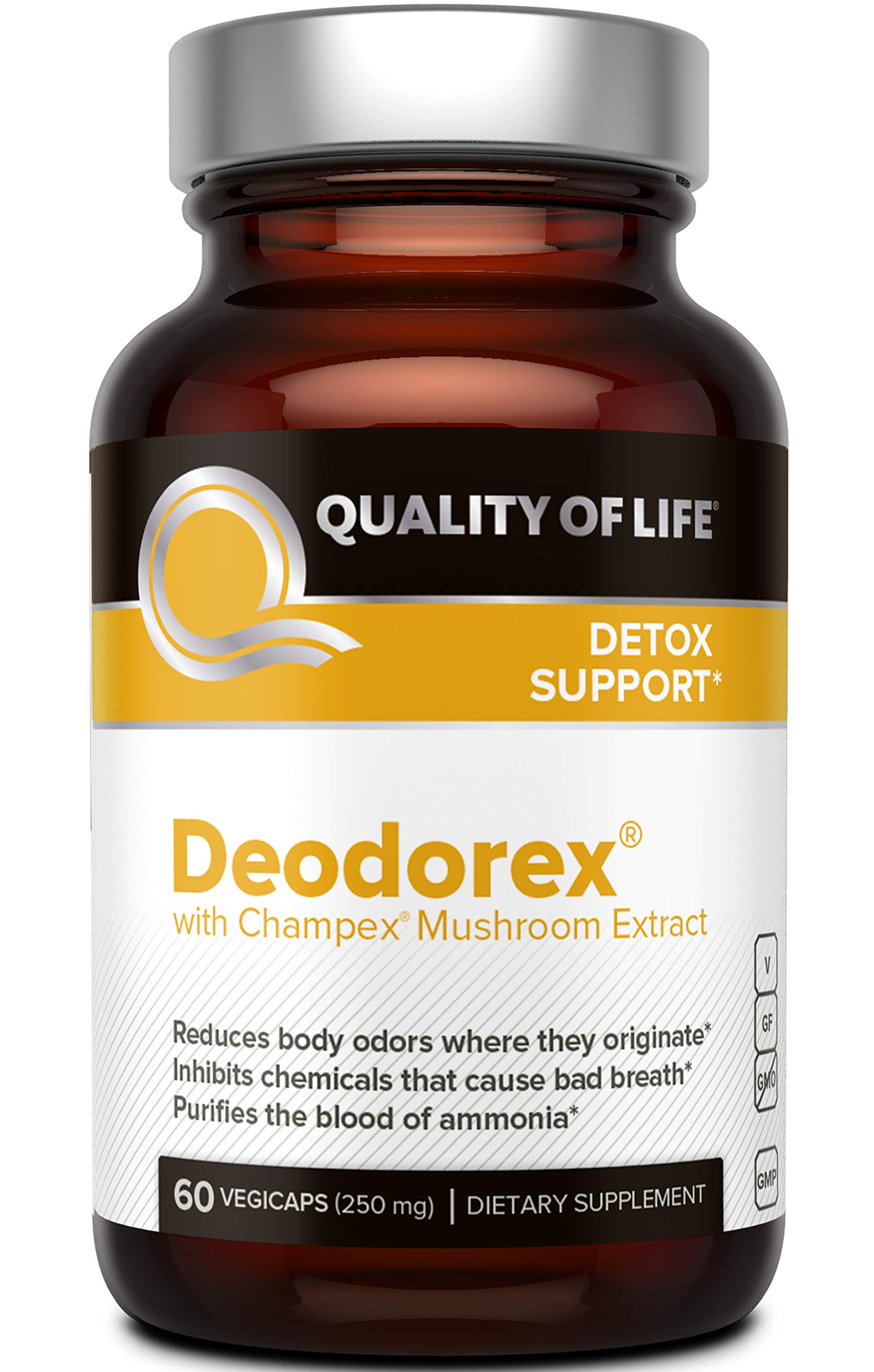 Foto 2 pulgar | Suplemento Quality Of Life Deodorex Detox Support 60 Vegicaps - Venta Internacional.
