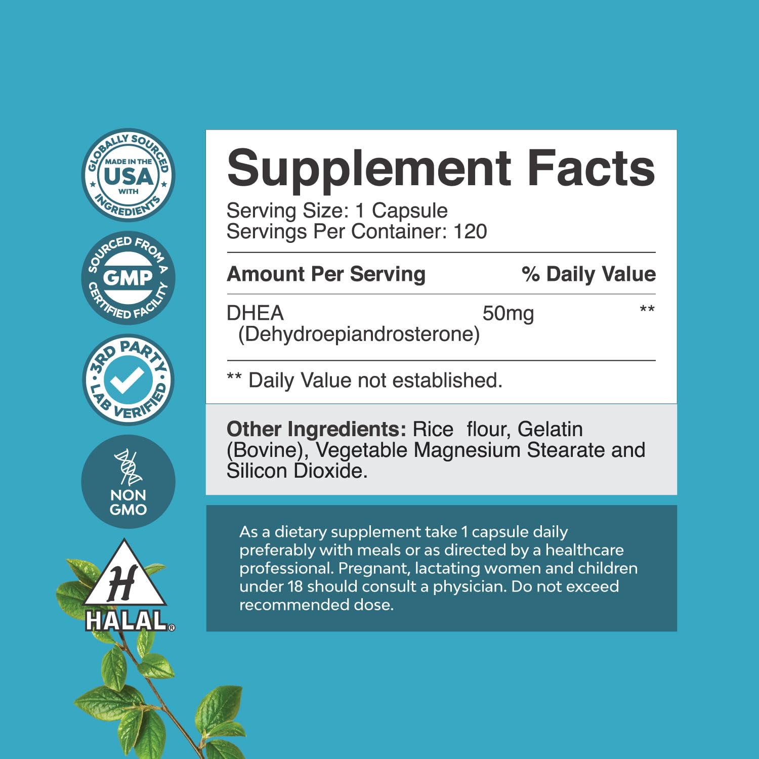 Foto 2 | Suplemento Natures Craft Dhea 50 Mg Para Hombres Y Mujeres - Venta Internacional.