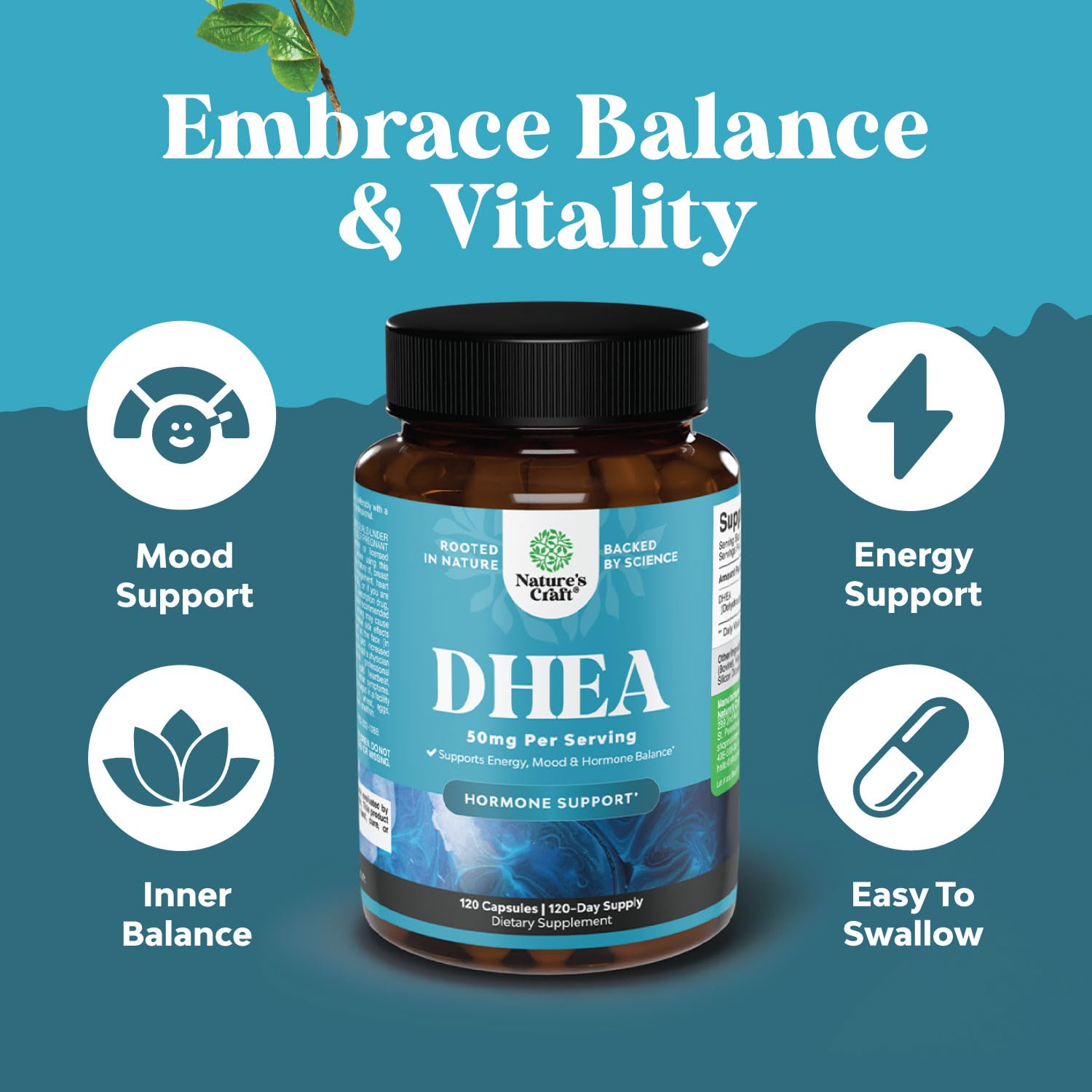 Foto 3 | Suplemento Natures Craft Dhea 50 Mg Para Hombres Y Mujeres - Venta Internacional.