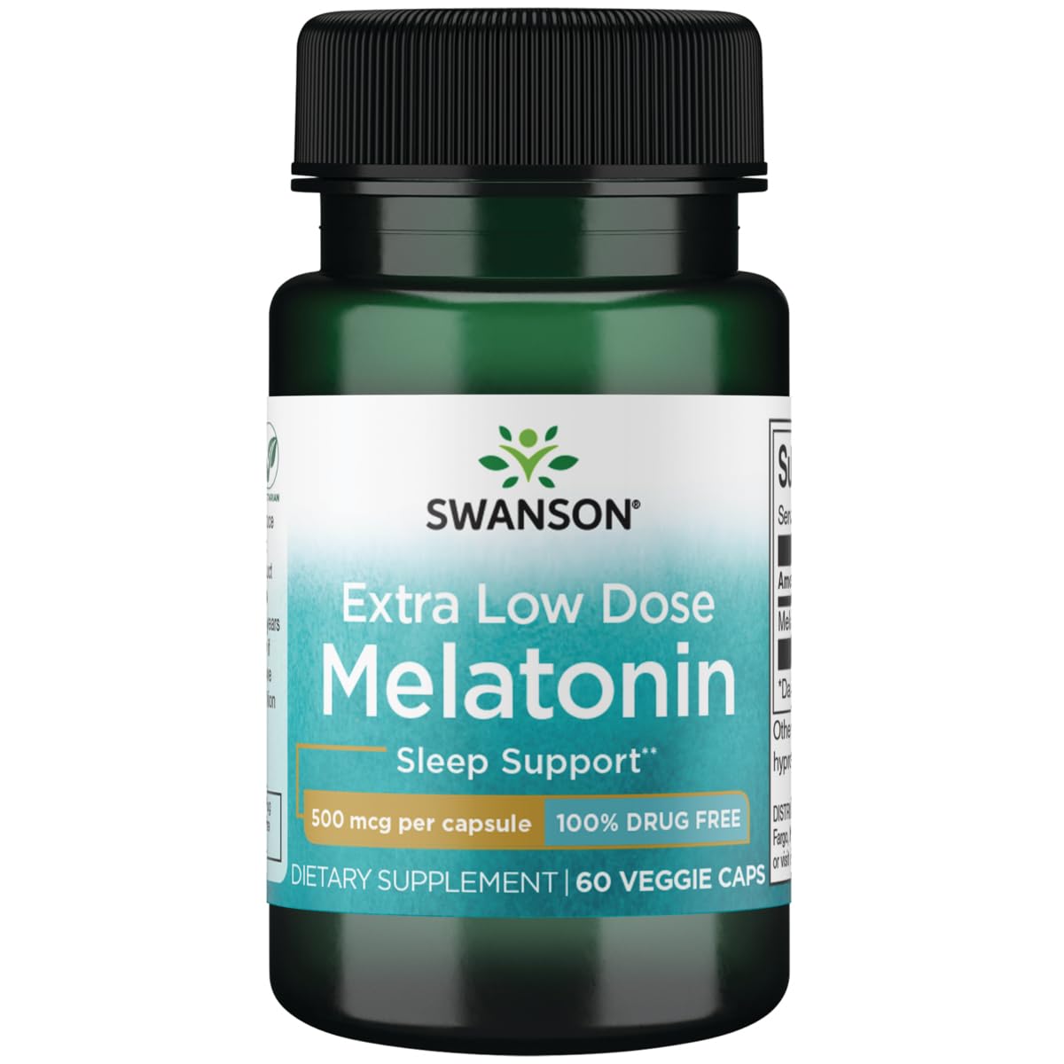 Foto 2 pulgar | Suplemento De Melatonina Swanson 500 Mcg, 60 Cápsulas Vegetarianas - Venta Internacional.