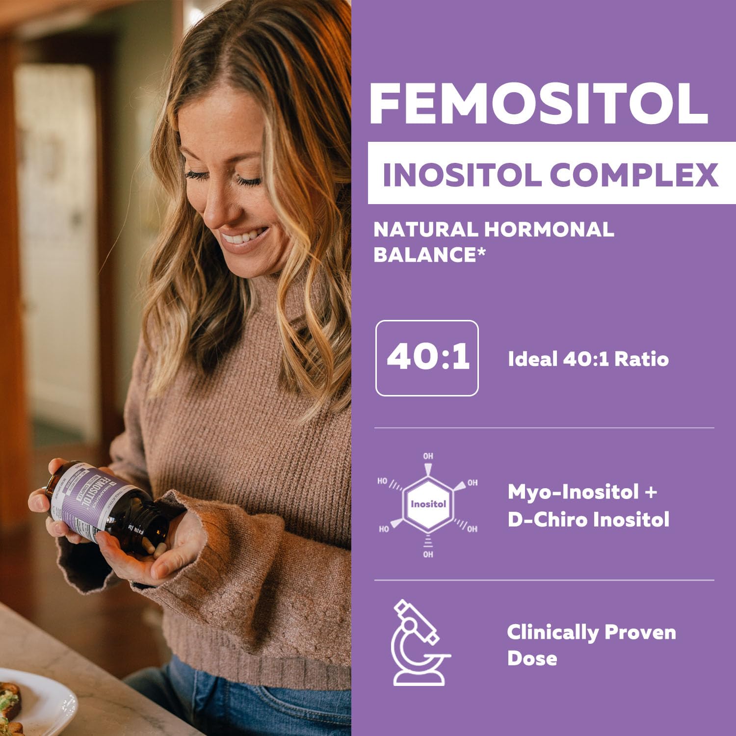 Foto 3 pulgar | Suplemento Triquetra Health Con Inositol, Mioinositol Y D-chiro - Venta Internacional.