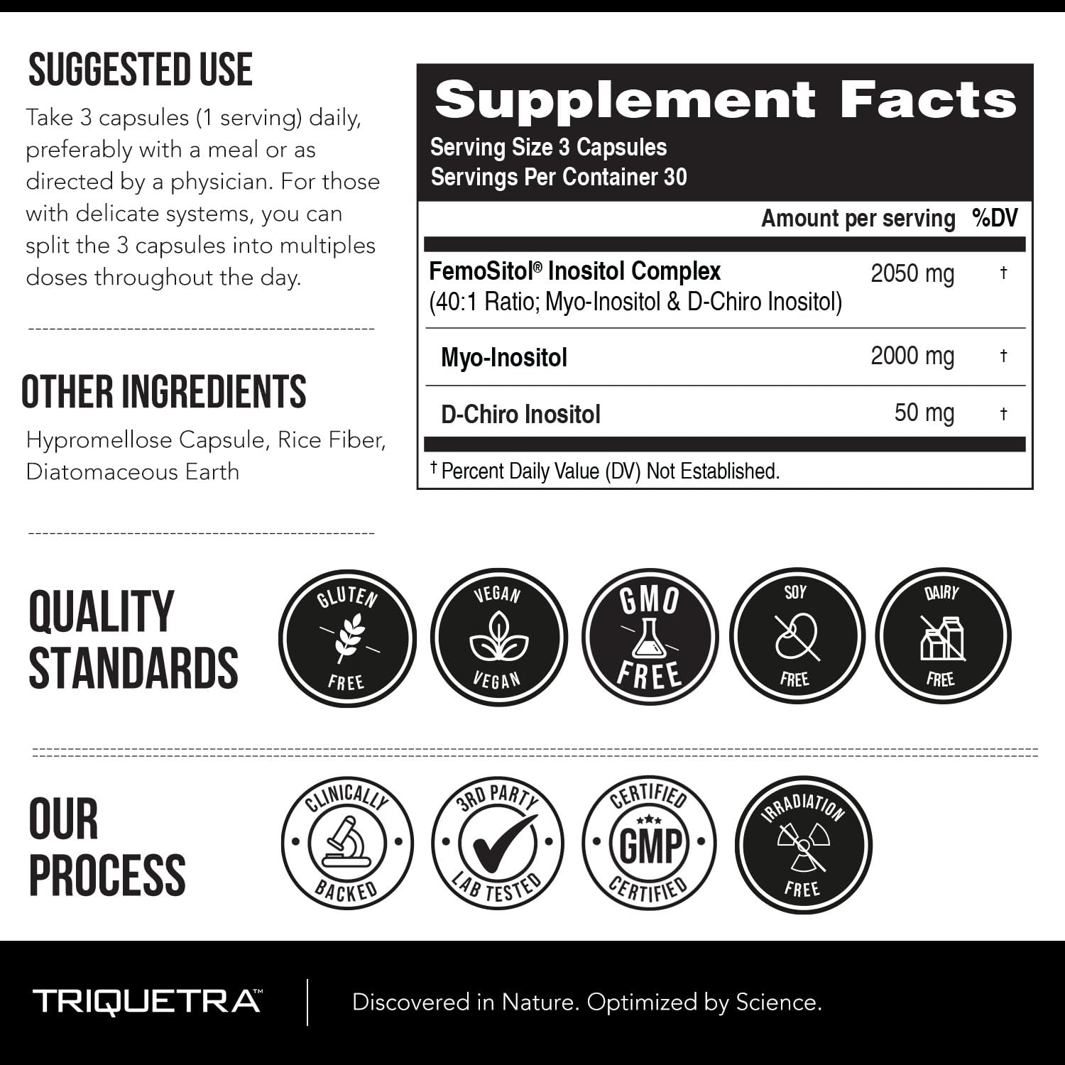 Foto 7 pulgar | Suplemento Triquetra Health Con Inositol, Mioinositol Y D-chiro - Venta Internacional.