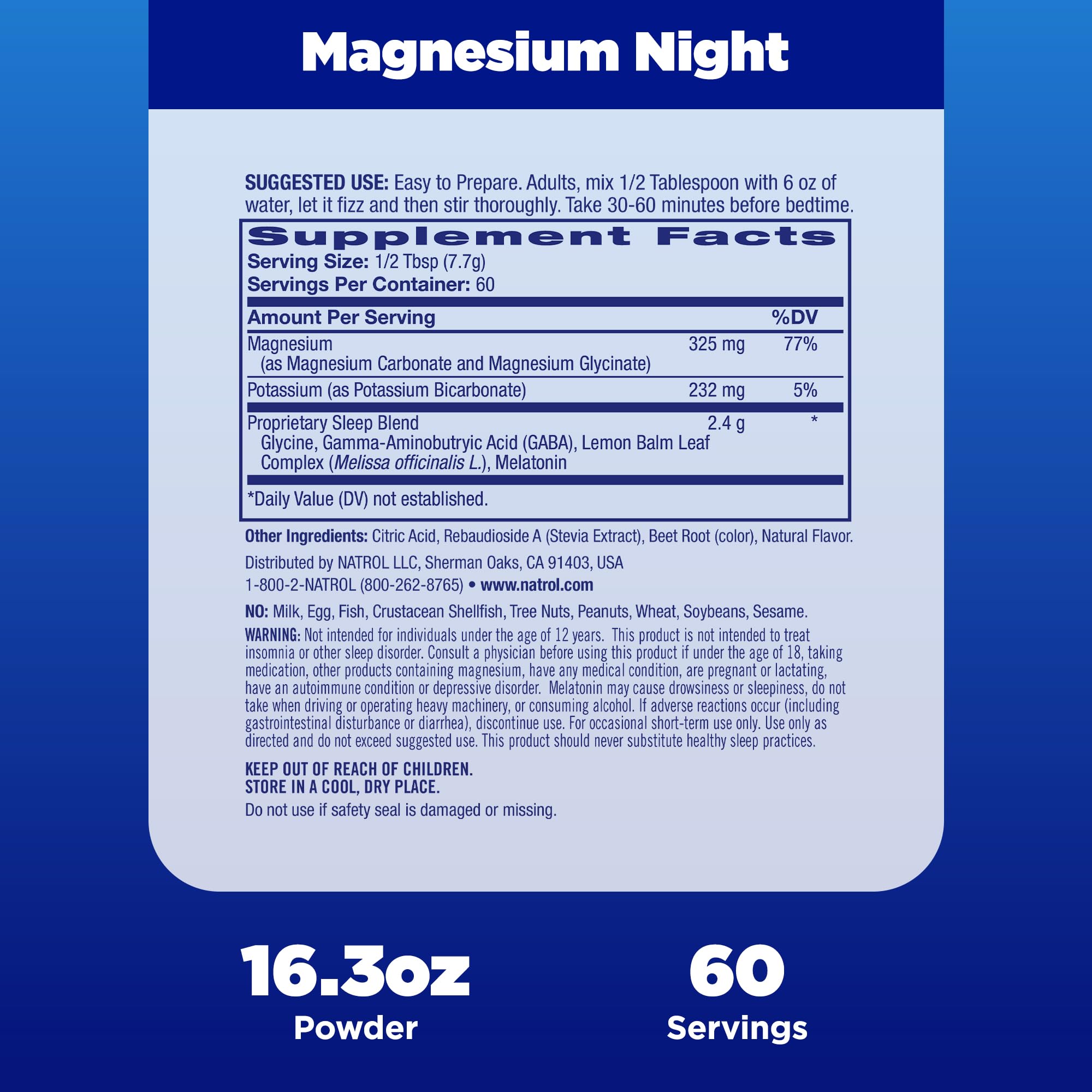 Foto 5 pulgar | Suplemento Natrol Mood + Stress Night Magnesio 480 Ml - Venta Internacional.