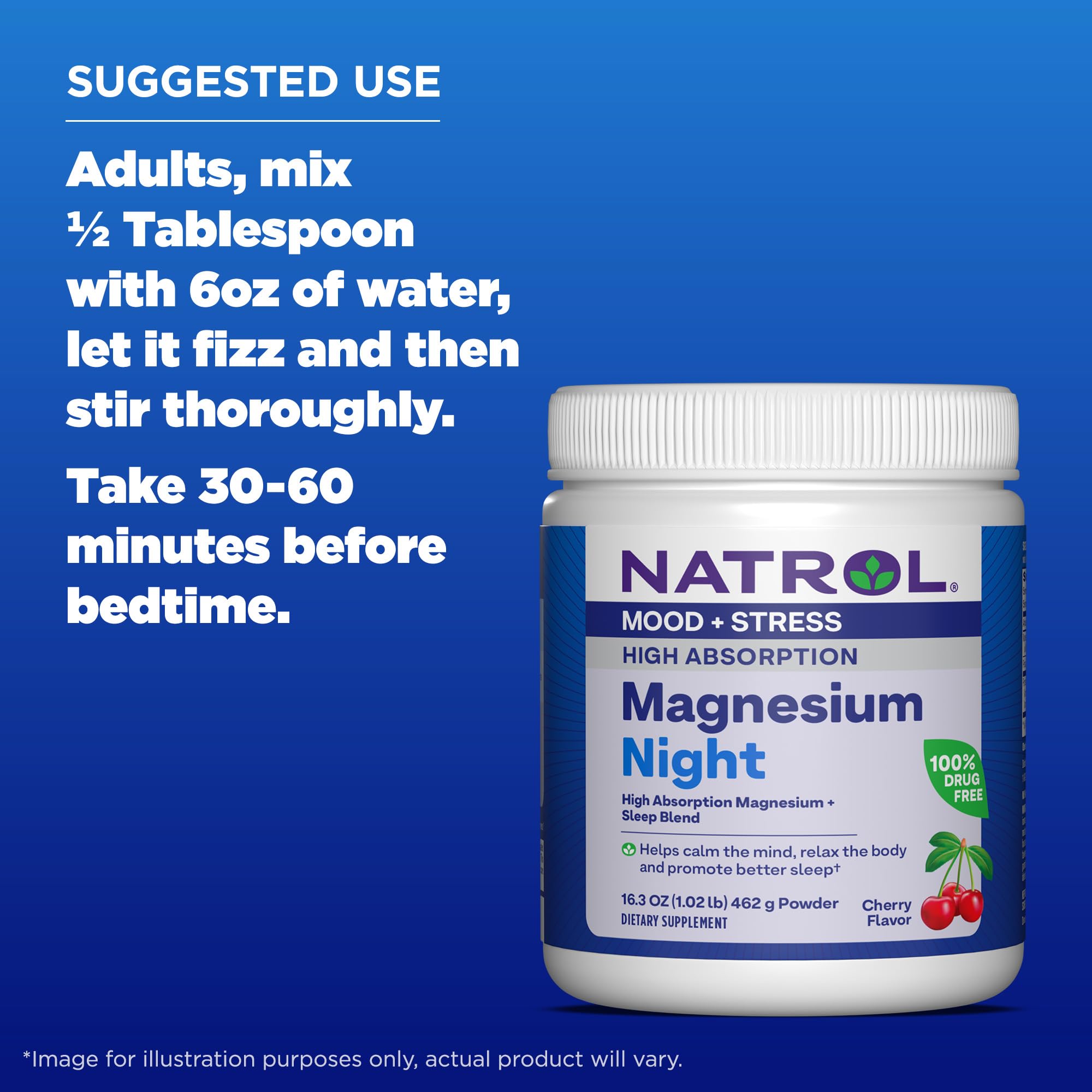 Foto 7 pulgar | Suplemento Natrol Mood + Stress Night Magnesio 480 Ml - Venta Internacional.