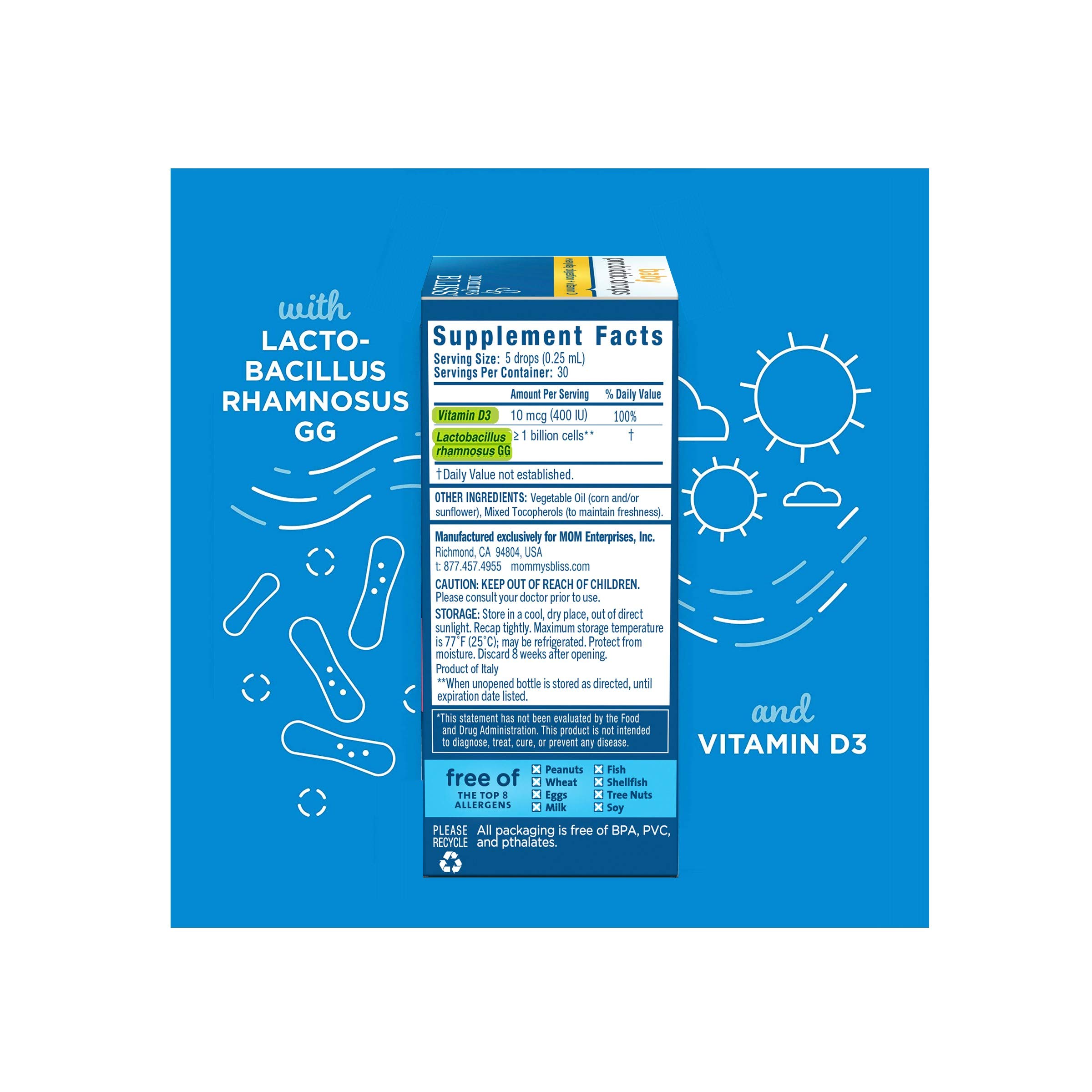 Foto 2 | Gotas Probióticas Para Bebés Con Vitamina D Mommy's Bliss, 10 Ml - Venta Internacional.