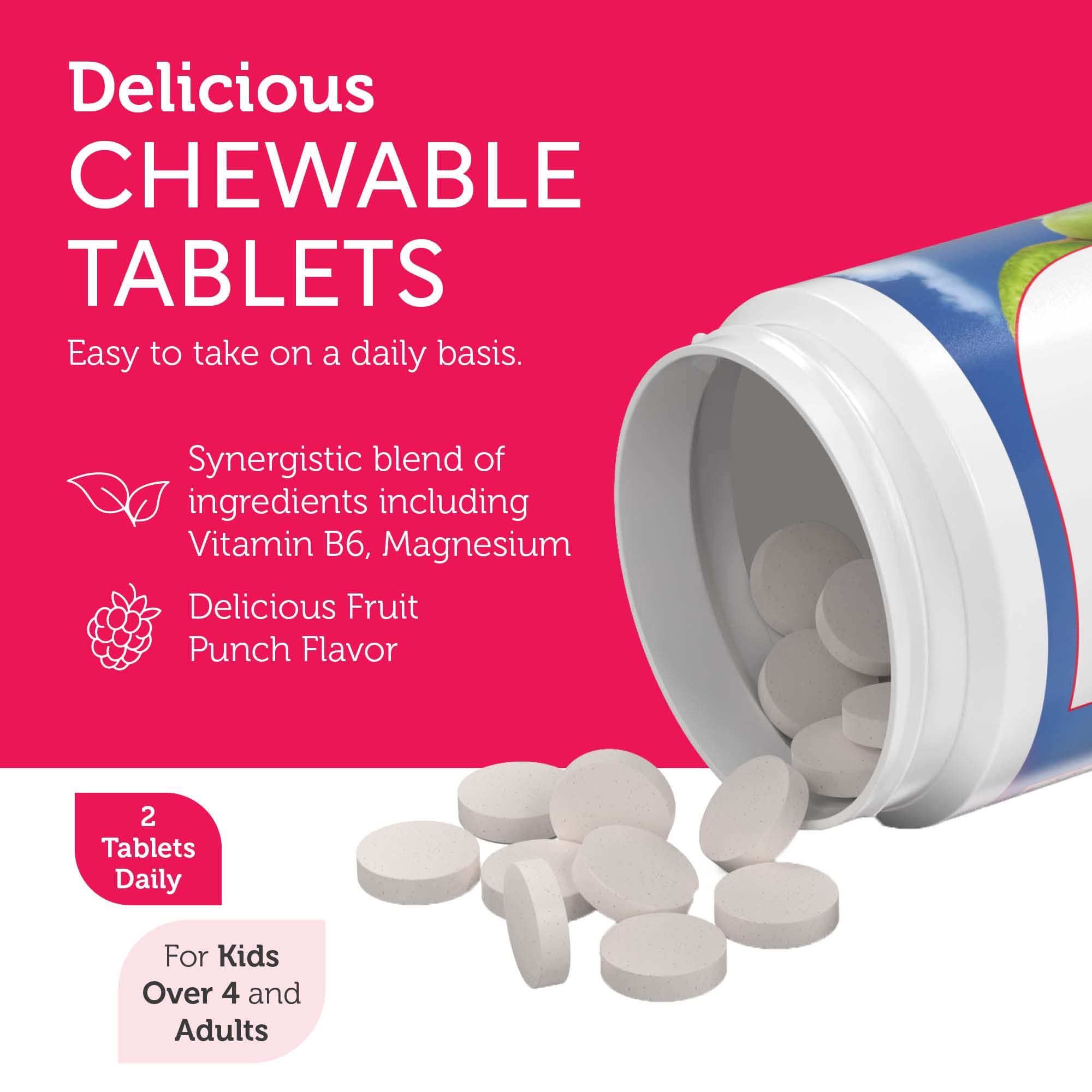 Foto 6 pulgar | Suplemento Zahler Childcalm Fruit Punch Masticable De Magnesio 60 Comprimidos - Venta Internacional.