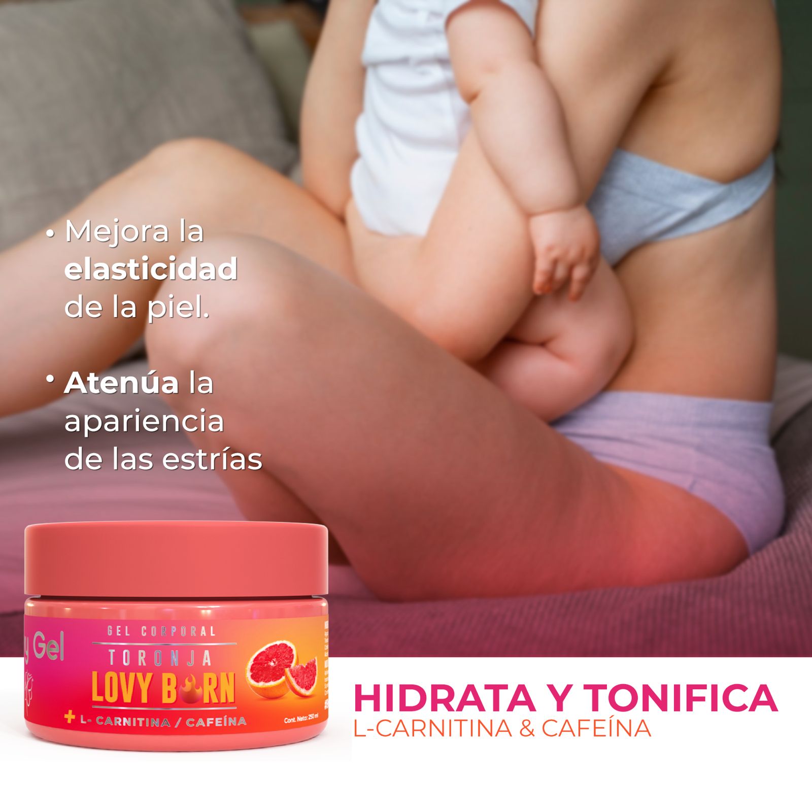 Foto 4 pulgar | Dúo Suplemento Prenatal Ácido Fólico 30 Cápsulas Lovy Care Smart Vit + Gel Reafirmante De Toronja 250 Ml