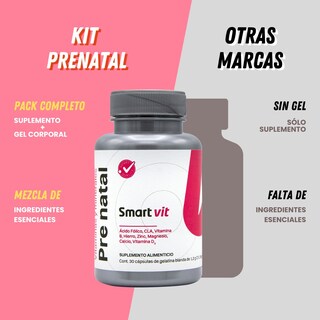 Foto 8 | Dúo Suplemento Prenatal Ácido Fólico 30 Cápsulas Lovy Care Smart Vit + Gel Reafirmante De Toronja 250 Ml