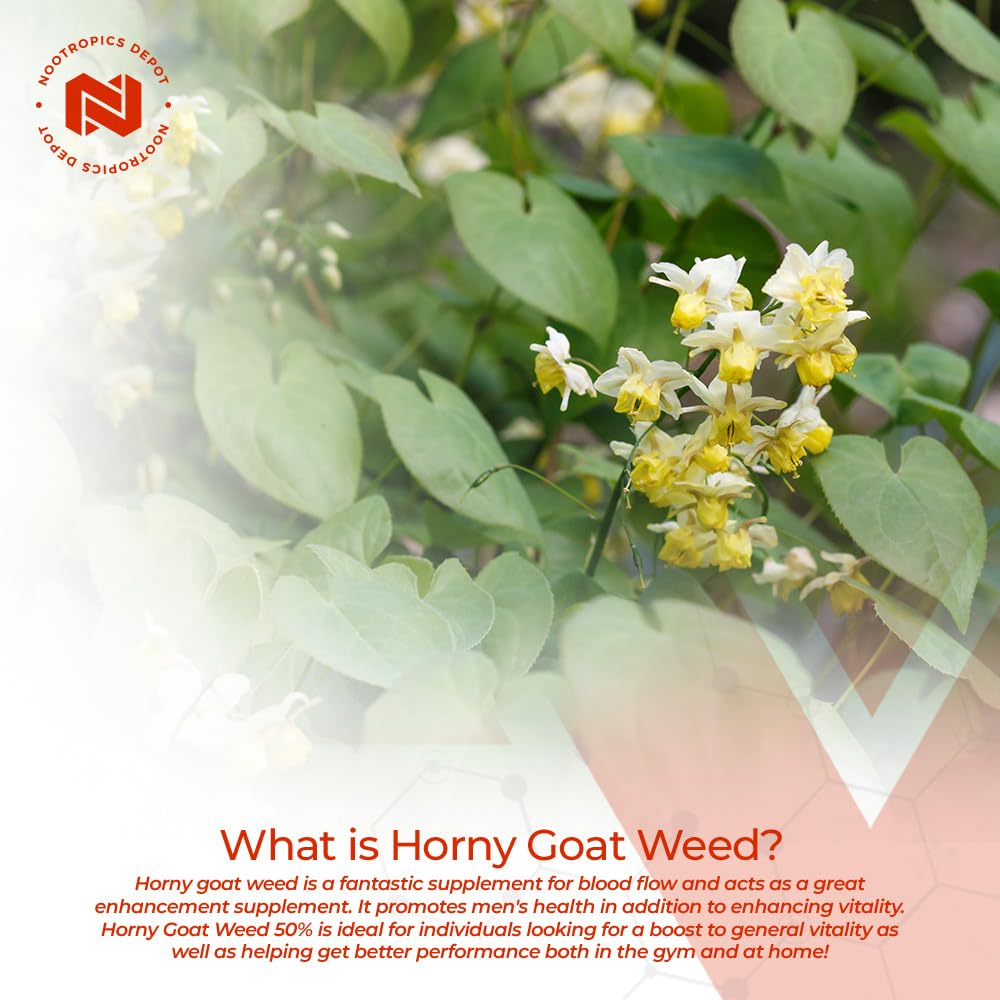 Foto 4 pulgar | Suplemento Nootropics Depot Horny Goat Weed 200 Mg 90 Cápsulas - Venta Internacional.