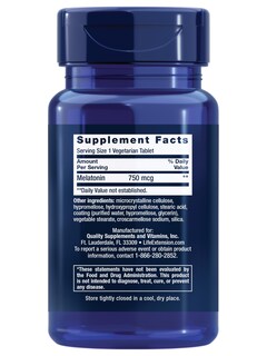 Foto 2 | Suplemento Life Extension De Melatonina, 750 Mcg, 6 Horas, Liberación Temporizada - Venta Internacional.