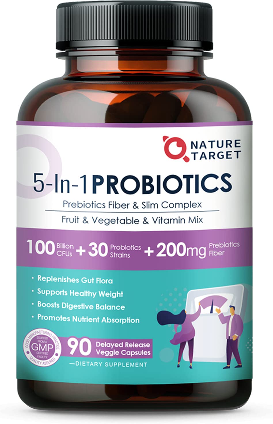 Foto 1 | Los Probióticos Nature Apuntan A 100 Mil Millones De Cfu Para Mujeres, Hombres Y Niños - Venta Internacional.