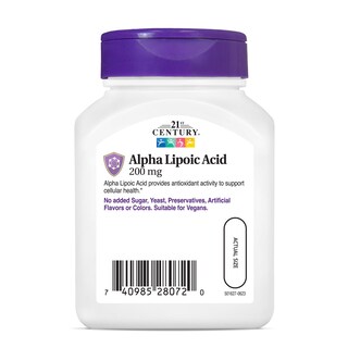Foto 6 | Suplemento De 200 Mg De Ácido Alfa Lipoico De 21st Century Healthcare - Venta Internacional.