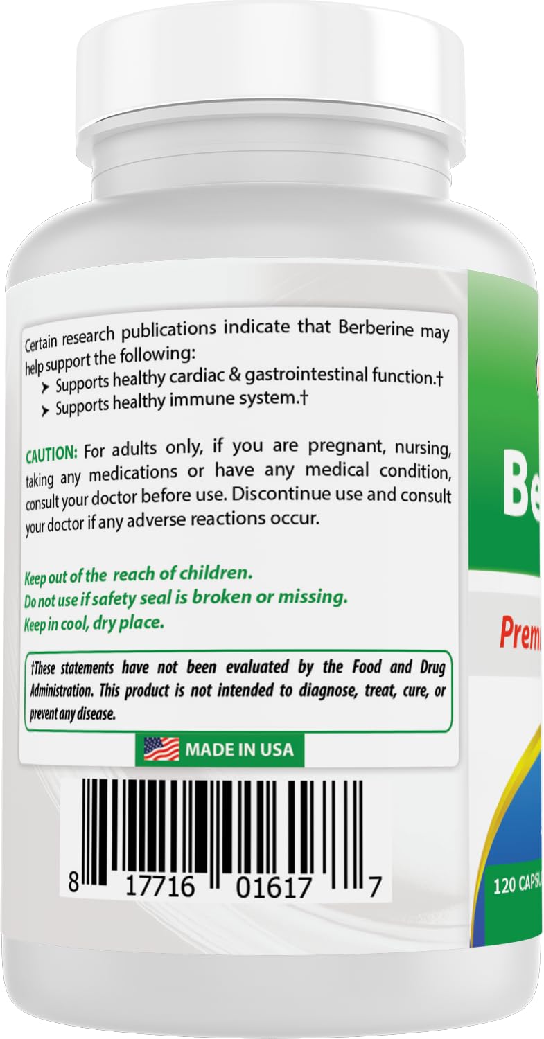 Foto 8 pulgar | Suplemento Best Naturals Berberine 500 Mg 120 Cápsulas X 3 - Venta Internacional.