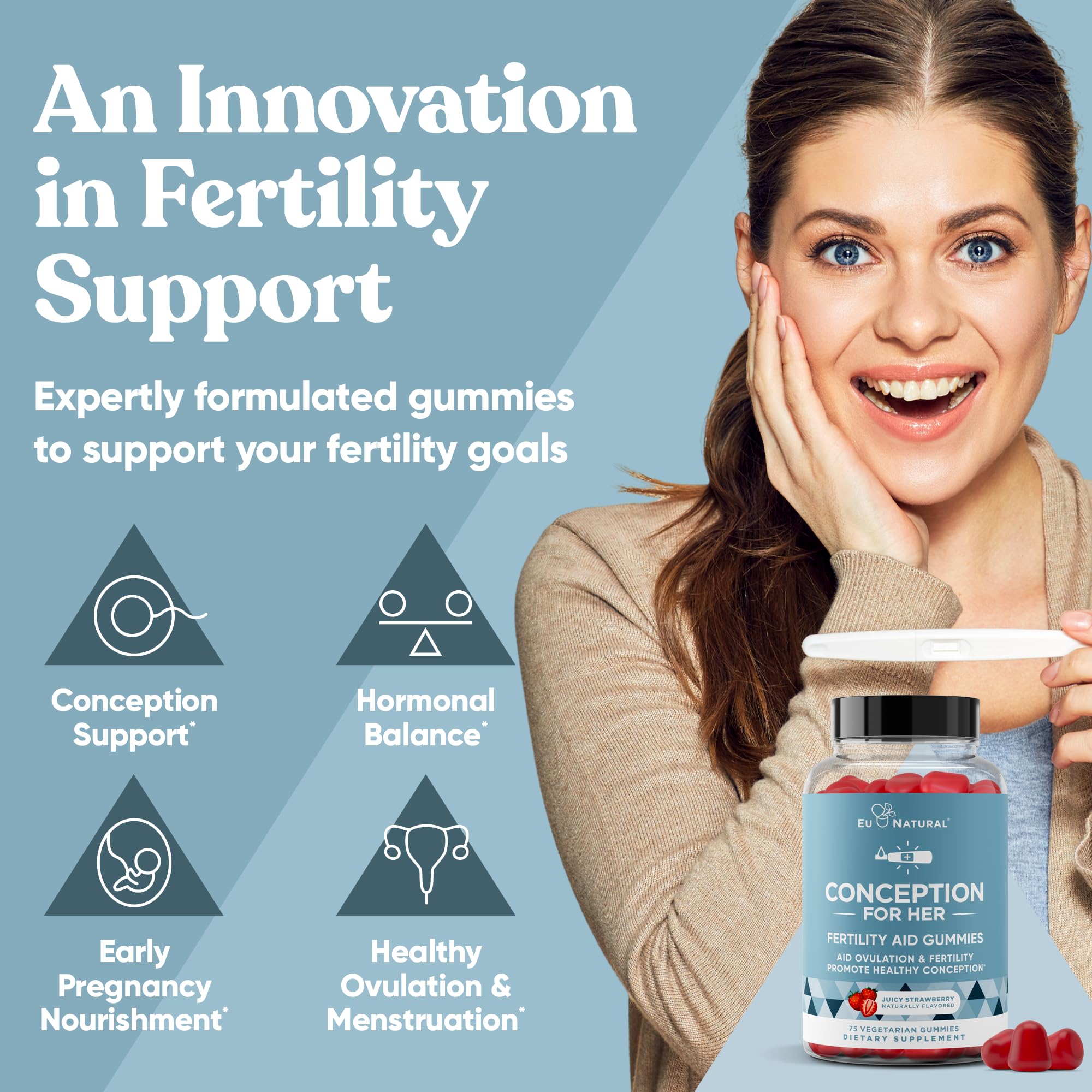 Foto 3 pulgar | Fertility Supplements Eu Natural Conception For Her Gummies - Venta Internacional.