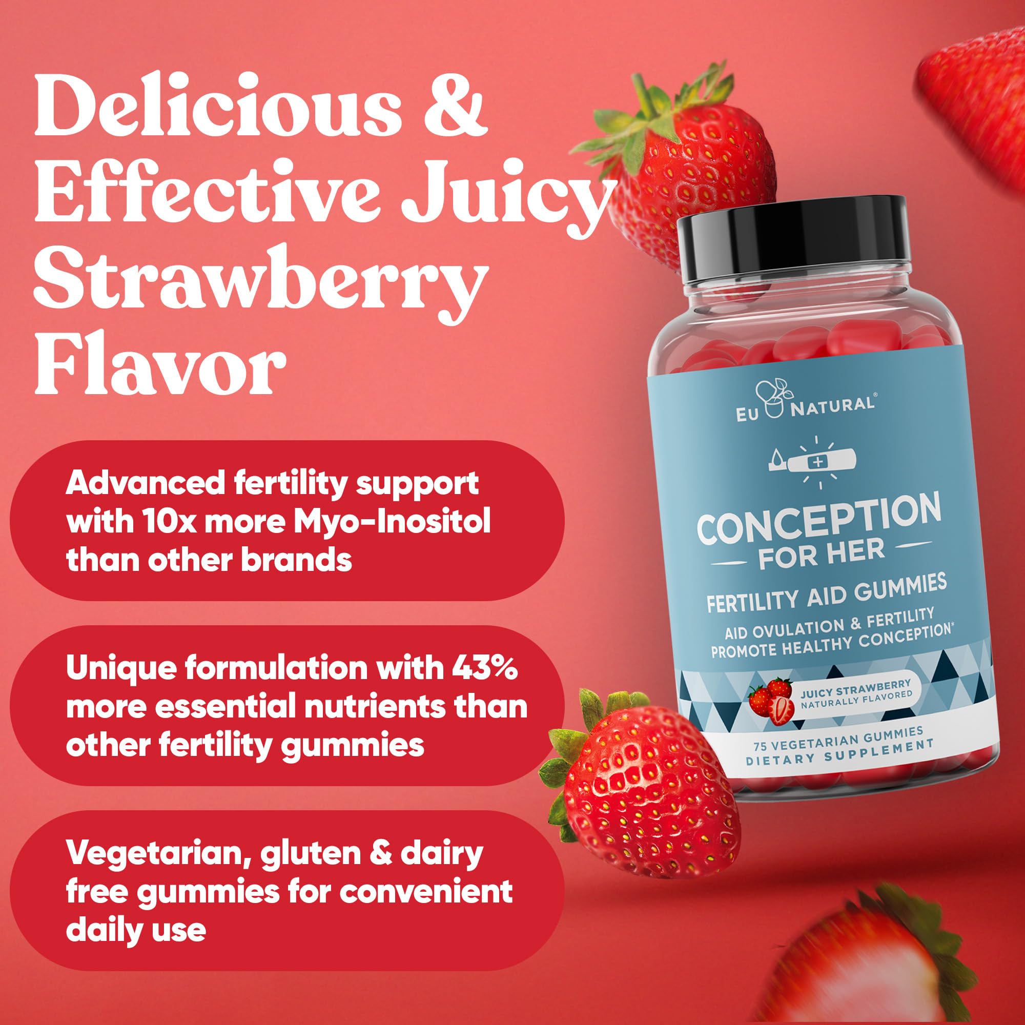 Foto 4 pulgar | Fertility Supplements Eu Natural Conception For Her Gummies - Venta Internacional.