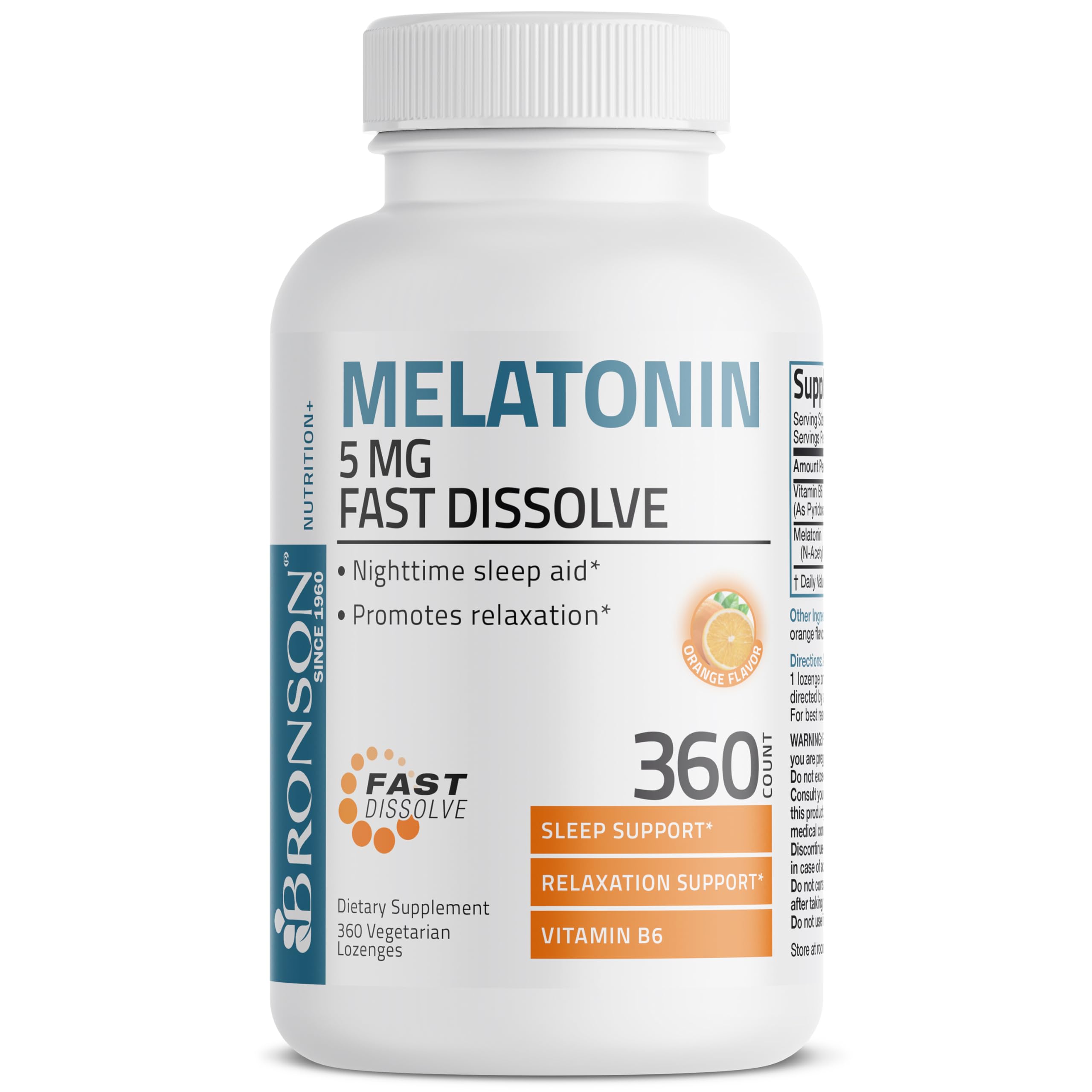 Foto 5 | Suplemento Bronson Melatonin, 5 Mg, Tabletas De Disolución Rápida, 360 - Venta Internacional.