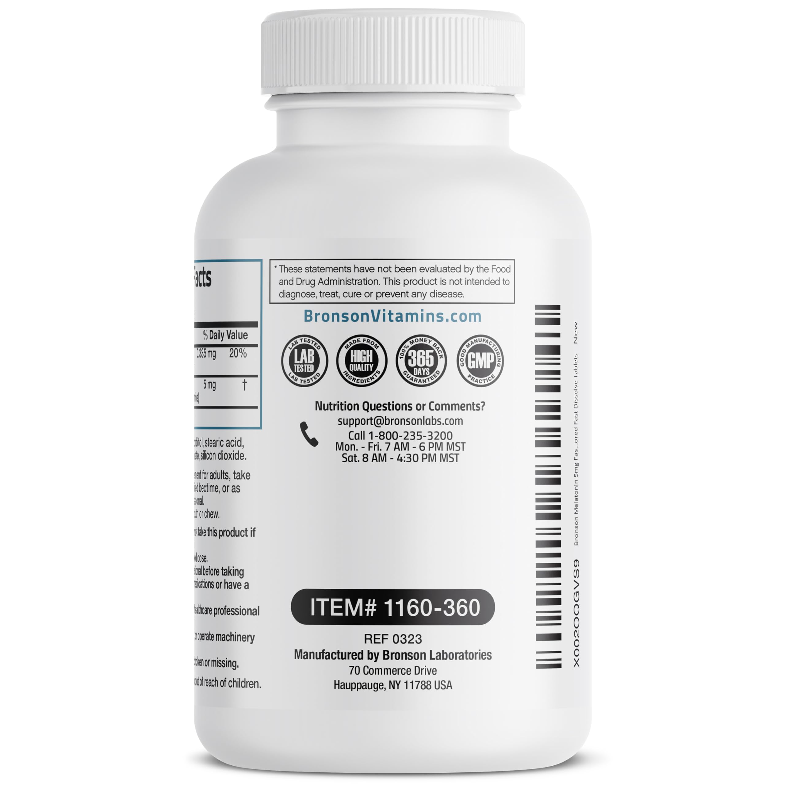 Foto 8 pulgar | Suplemento Bronson Melatonin, 5 Mg, Tabletas De Disolución Rápida, 360 - Venta Internacional.