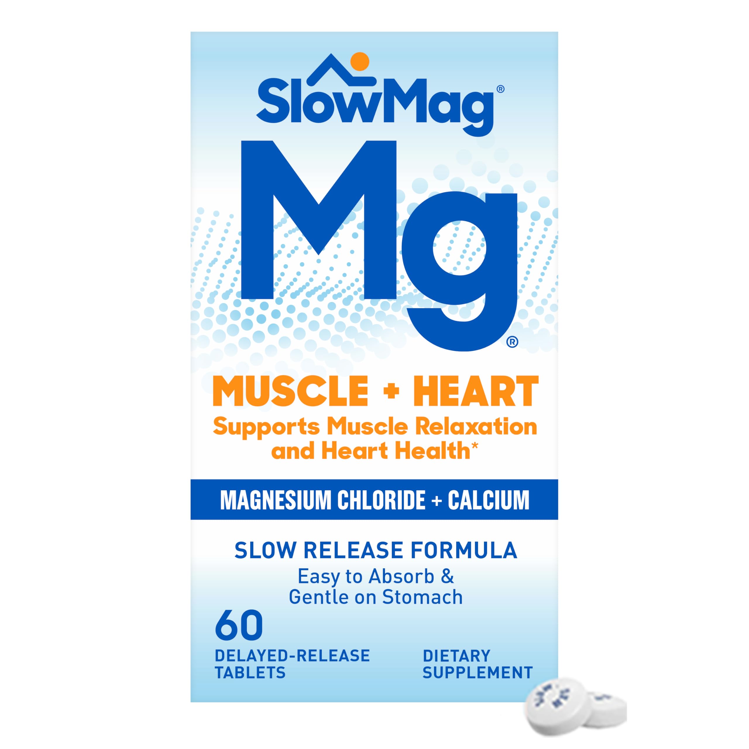 Foto 2 pulgar | Suplemento Slowmag Muscle + Heart Magnesium Con Calcio, 60 Unidades - Venta Internacional.