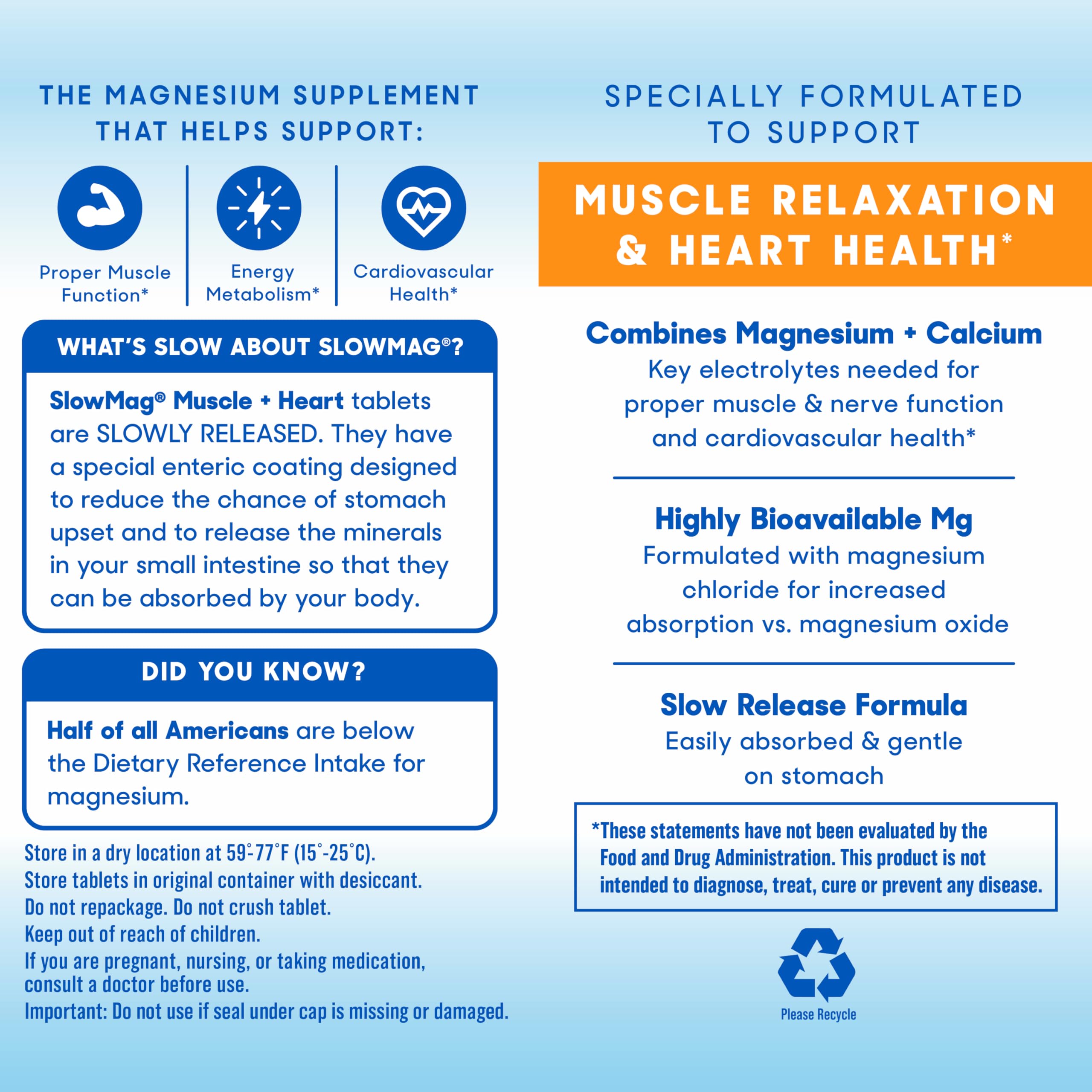 Foto 6 pulgar | Suplemento Slowmag Muscle + Heart Magnesium Con Calcio, 60 Unidades - Venta Internacional.