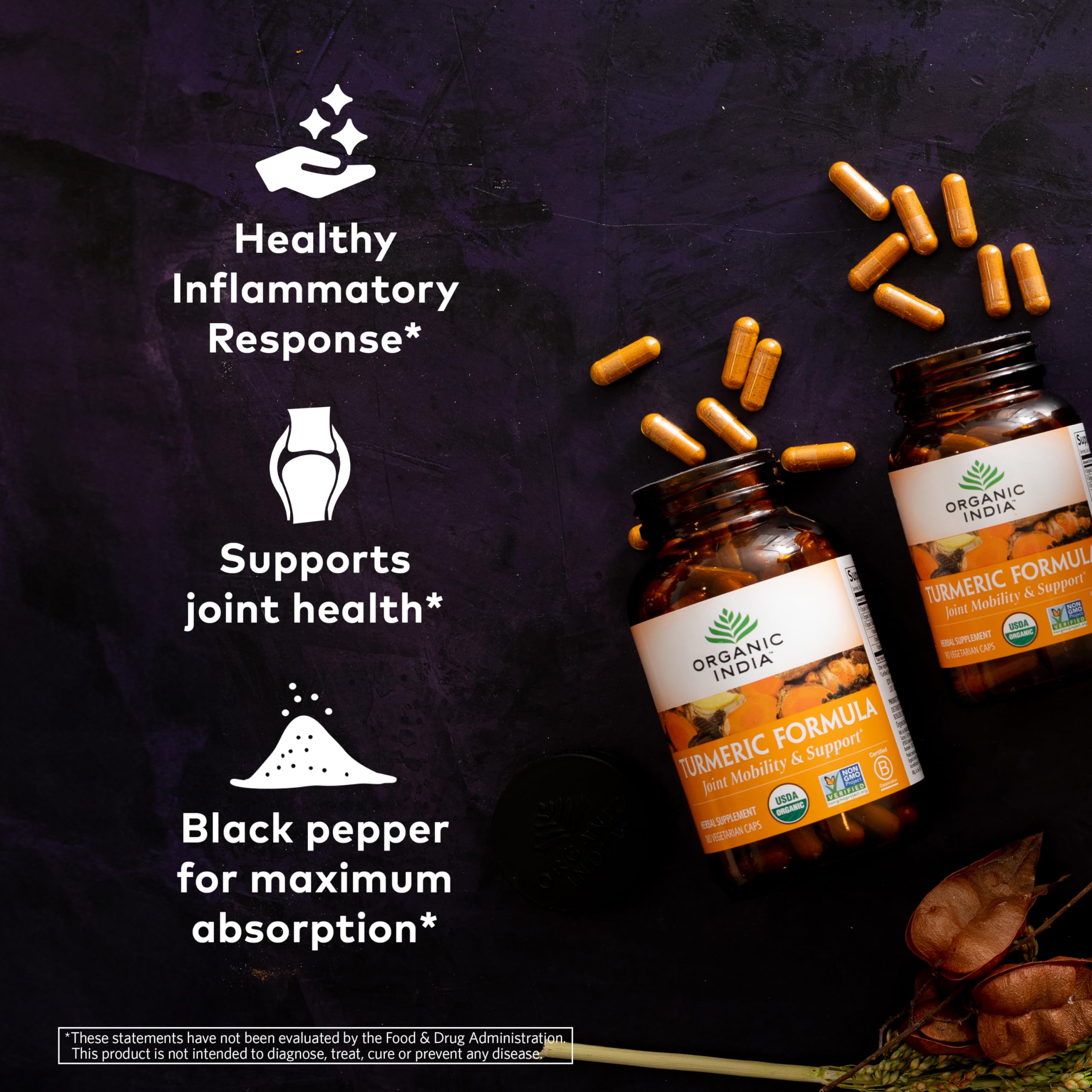 Foto 4 pulgar | Suplemento De Curcumina De Cúrcuma Organic India Con Pimienta Negra 90 Cápsulas - Venta Internacional.