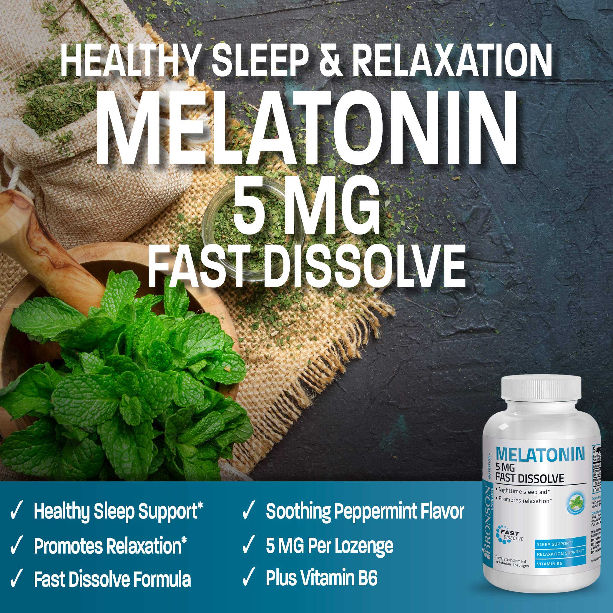 Foto 4 pulgar | Suplemento Bronson Melatonin, 5 Mg, Tabletas De Disolución Rápida, 360 - Venta Internacional.