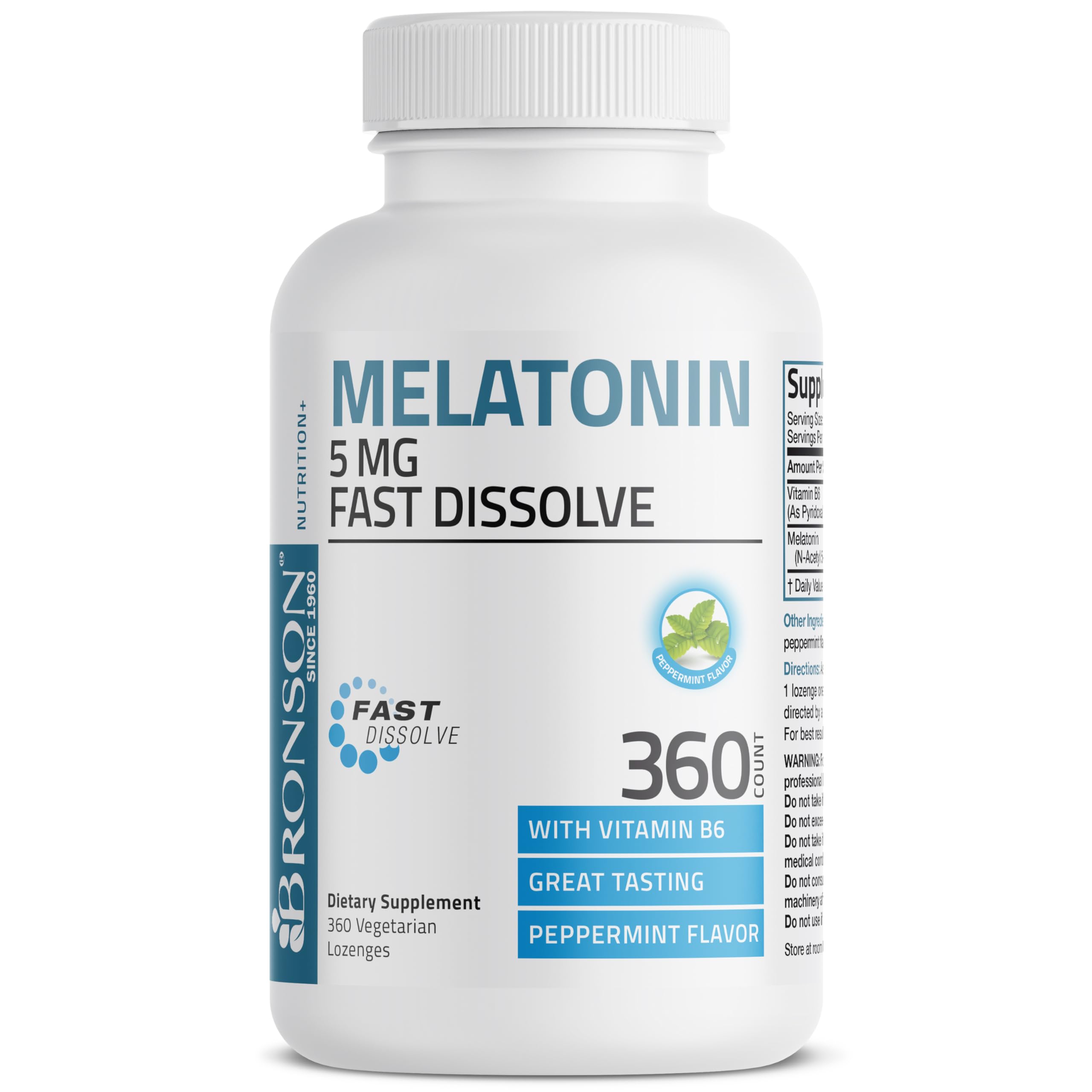 Foto 5 | Suplemento Bronson Melatonin, 5 Mg, Tabletas De Disolución Rápida, 360 - Venta Internacional.
