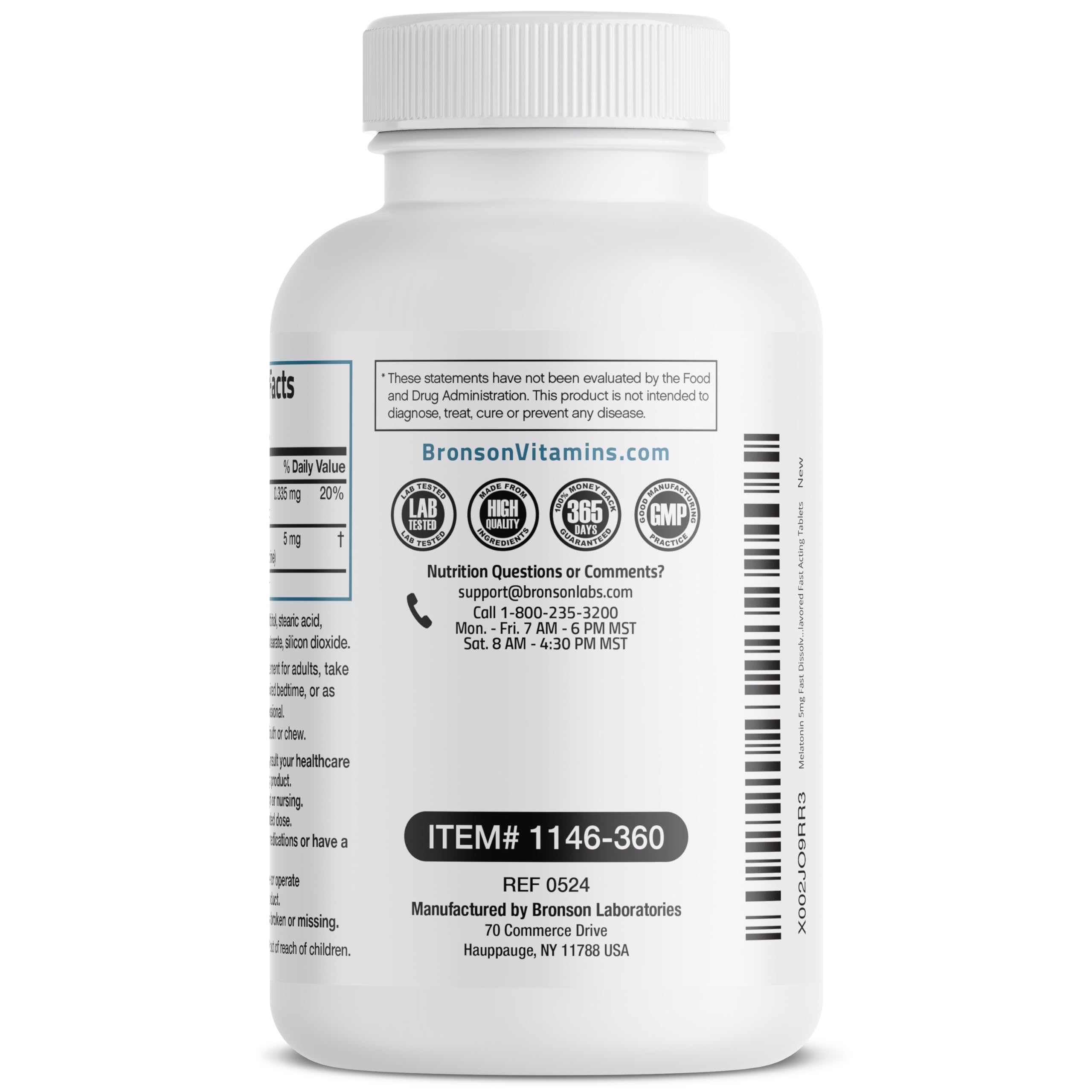 Foto 8 pulgar | Suplemento Bronson Melatonin, 5 Mg, Tabletas De Disolución Rápida, 360 - Venta Internacional.