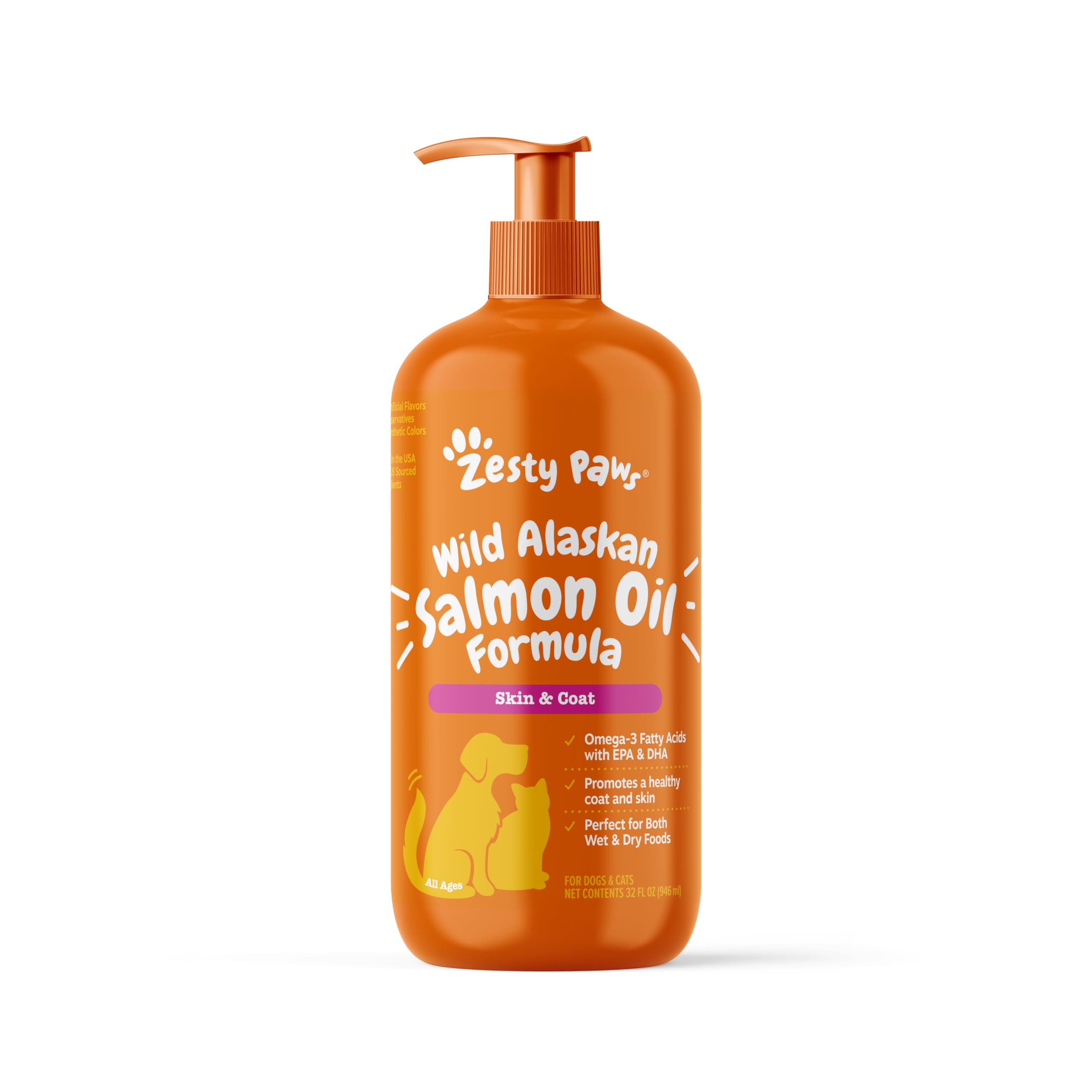 Suplemento De Aceite De Salmón Salvaje De Alaska Zesty Paws 946 Ml Para Mascotas - Venta Internacional.