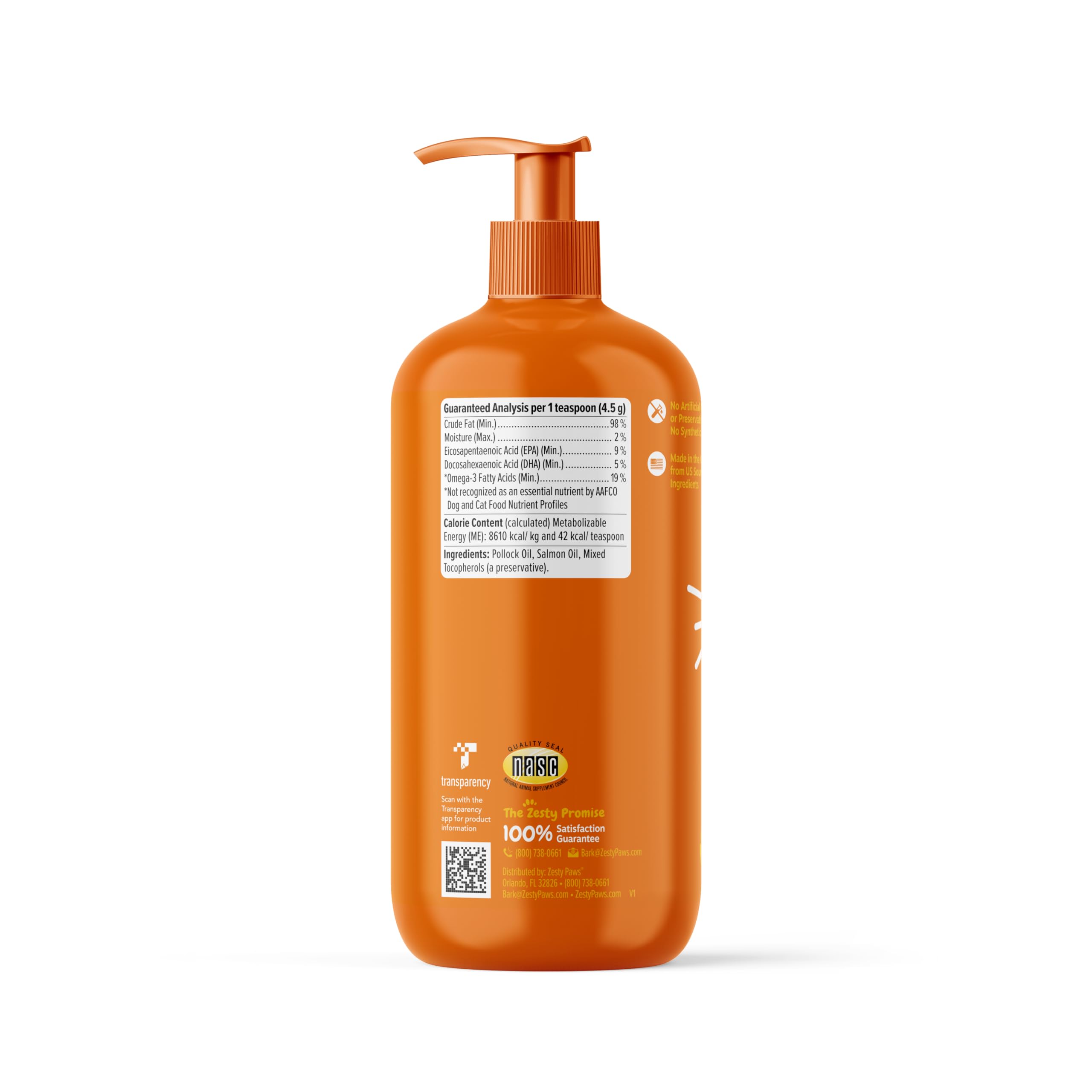 Foto 7 | Suplemento De Aceite De Salmón Salvaje De Alaska Zesty Paws 946 Ml Para Mascotas - Venta Internacional.