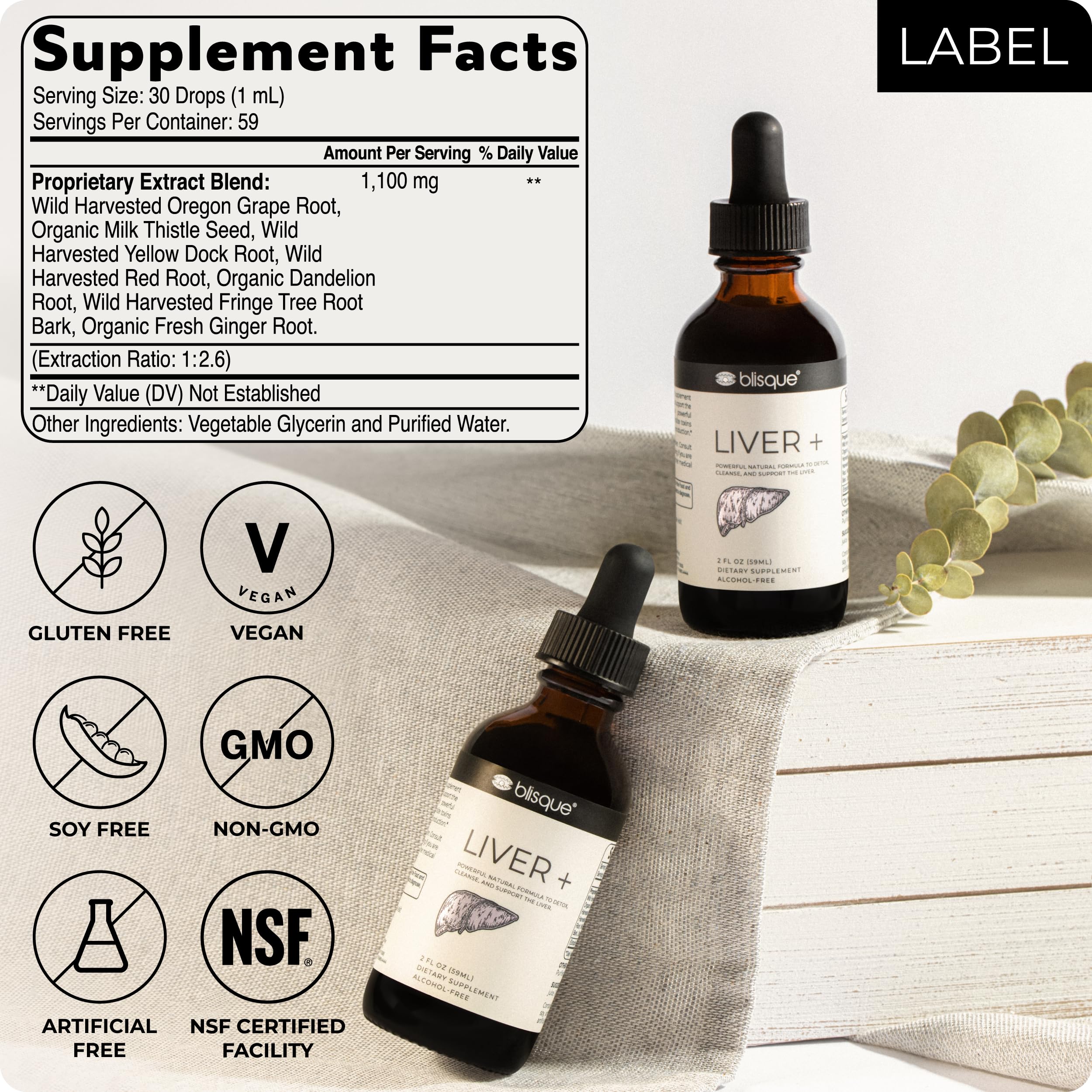 Foto 7 pulgar | Supplement Blisque Liver + Liver Complex Detox & Repair Aid - Venta Internacional.