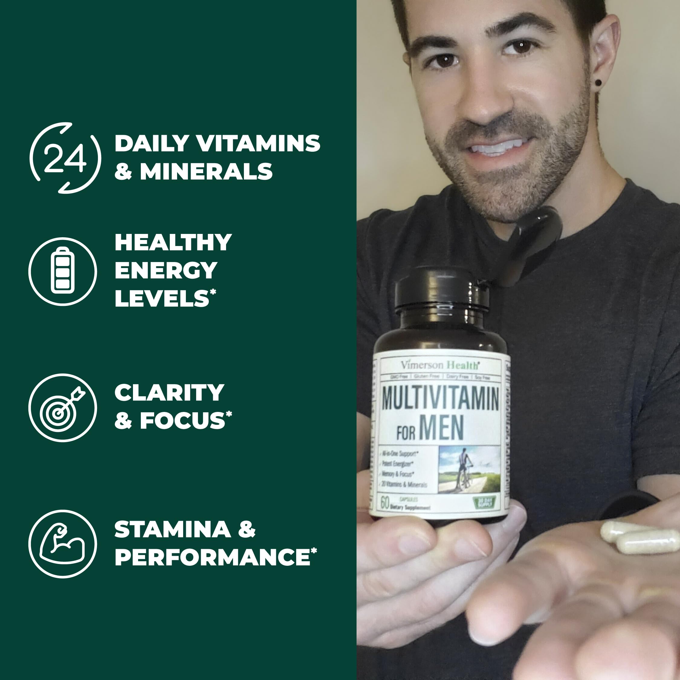 Foto 3 pulgar | Suplemento Multivitamínico Vimerson Health Para Hombres Con Minerales - Venta Internacional.