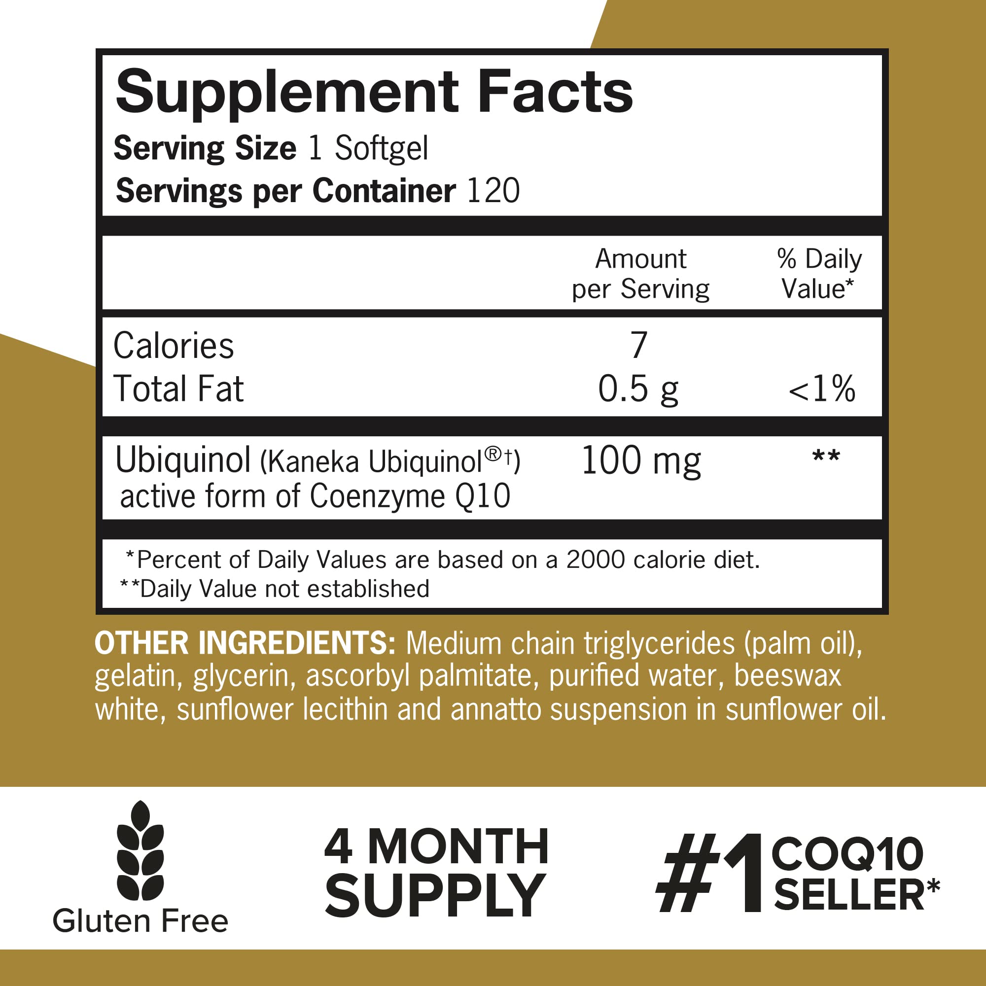 Foto 5 | Suplemento Qunol Ubiquinol Coq10, 100 Mg, Cápsulas Blandas, 120 Unidades - Venta Internacional.