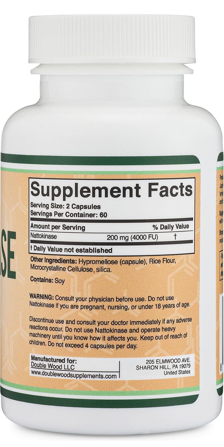 Foto 3 pulgar | Suplemento Double Wood Nattokinase 4.000 Fu 120 Cápsulas - Venta Internacional.