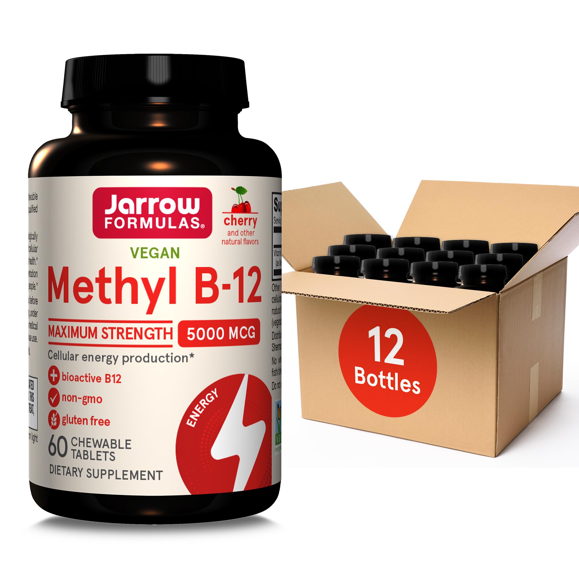 Suplemento De Metil B-12 De Jarrow Formulas, 5000 Mcg, 60 Tabletas - Venta Internacional.