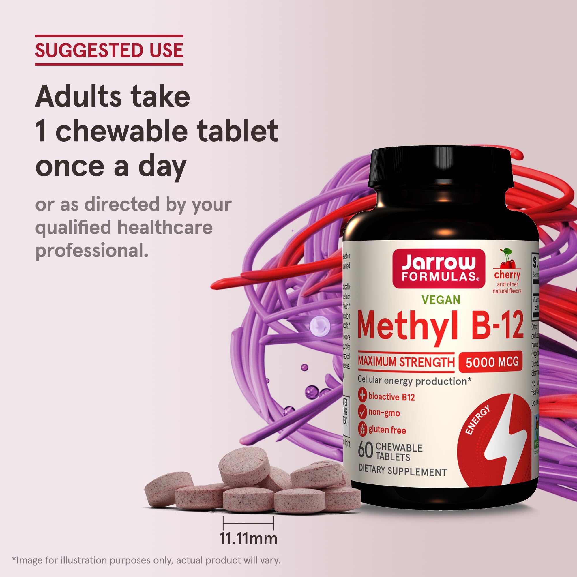 Foto 8 pulgar | Suplemento De Metil B-12 De Jarrow Formulas, 5000 Mcg, 60 Tabletas - Venta Internacional.