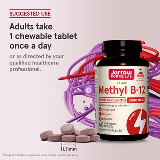 Foto 7 | Suplemento De Metil B-12 De Jarrow Formulas, 5000 Mcg, 60 Tabletas - Venta Internacional.