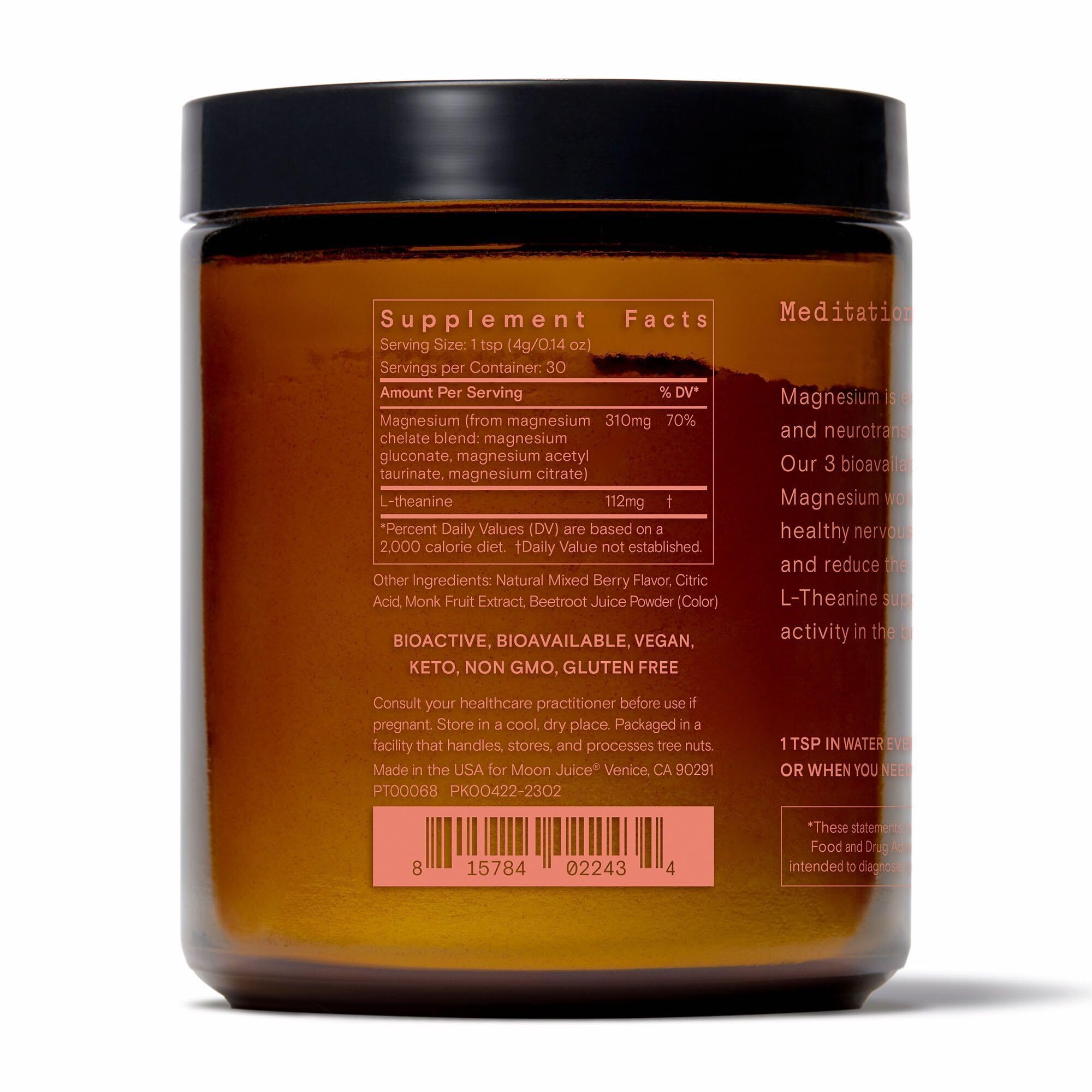 Foto 2 pulgar | Suplemento Moon Juice Magnesi-om Natural Calm Con Magnesio - Venta Internacional.