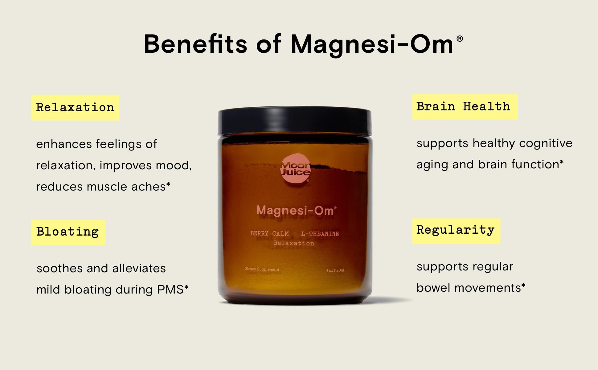 Foto 6 pulgar | Suplemento Moon Juice Magnesi-om Natural Calm Con Magnesio - Venta Internacional.
