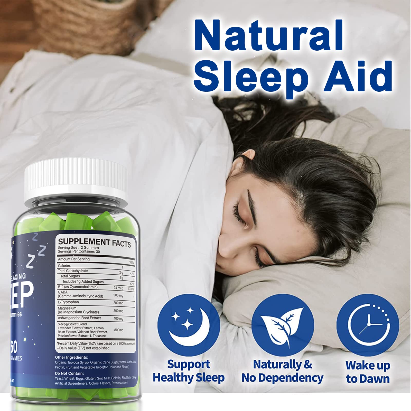 Foto 4 pulgar | Gomitas Sleep Aid Neviss Sin Melatonina Con Gaba Y L-triptófano - Venta Internacional.