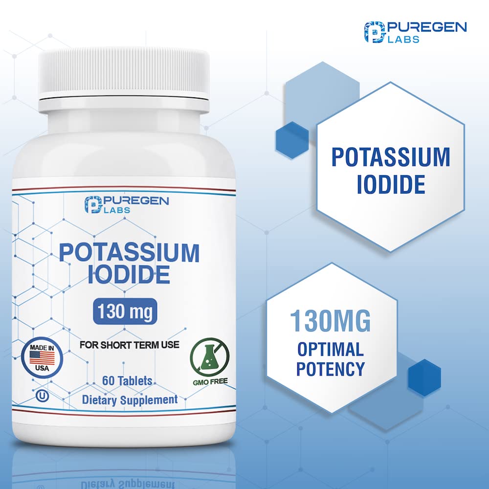 Foto 6 pulgar | Suplemento P Puregen Labs Yoduro De Potasio 130 Mg - 60 Tabletas - Venta Internacional.