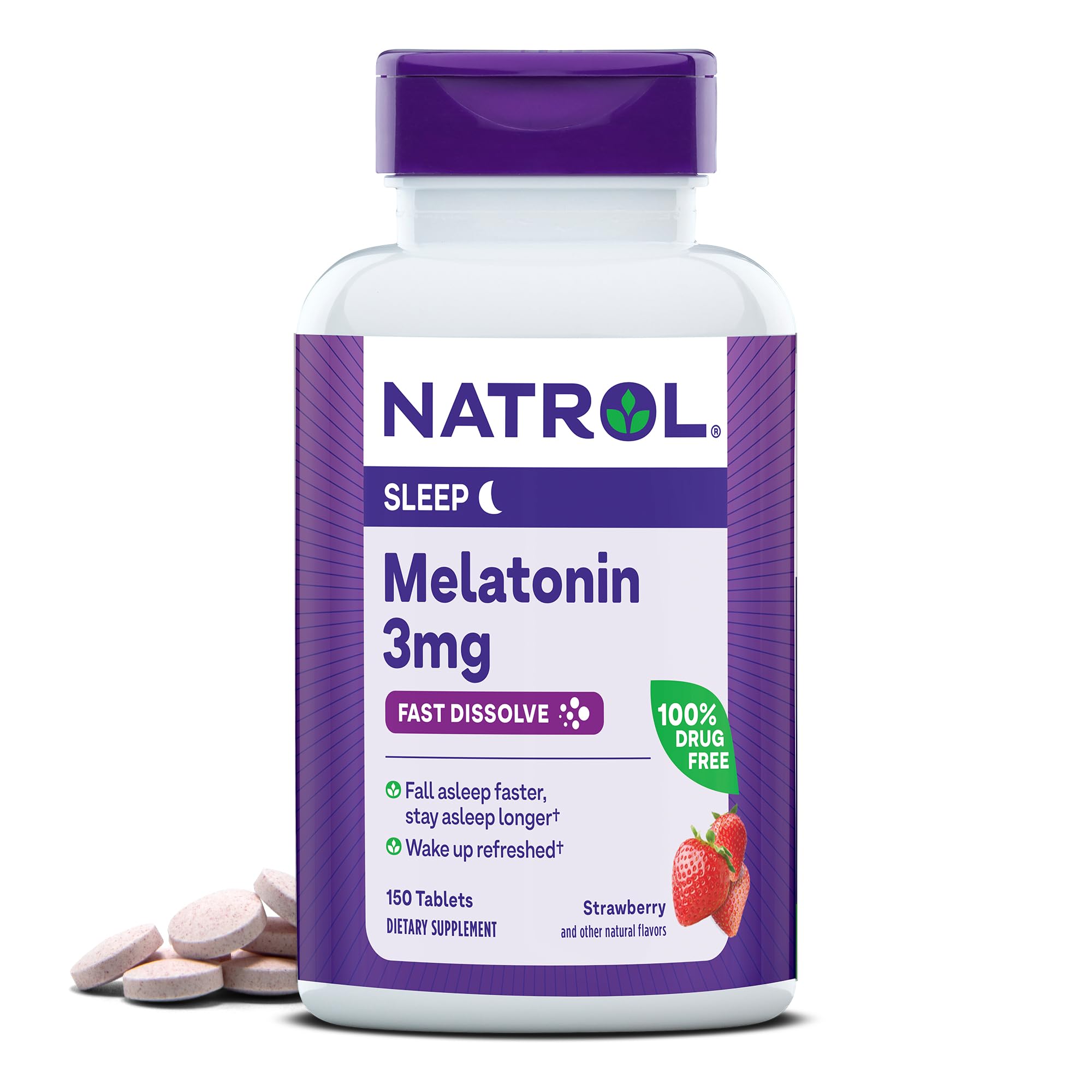 Foto 2 pulgar | Suplemento Natrol Melatonin 3 Mg De Fresa 150 Comprimidos - Venta Internacional.