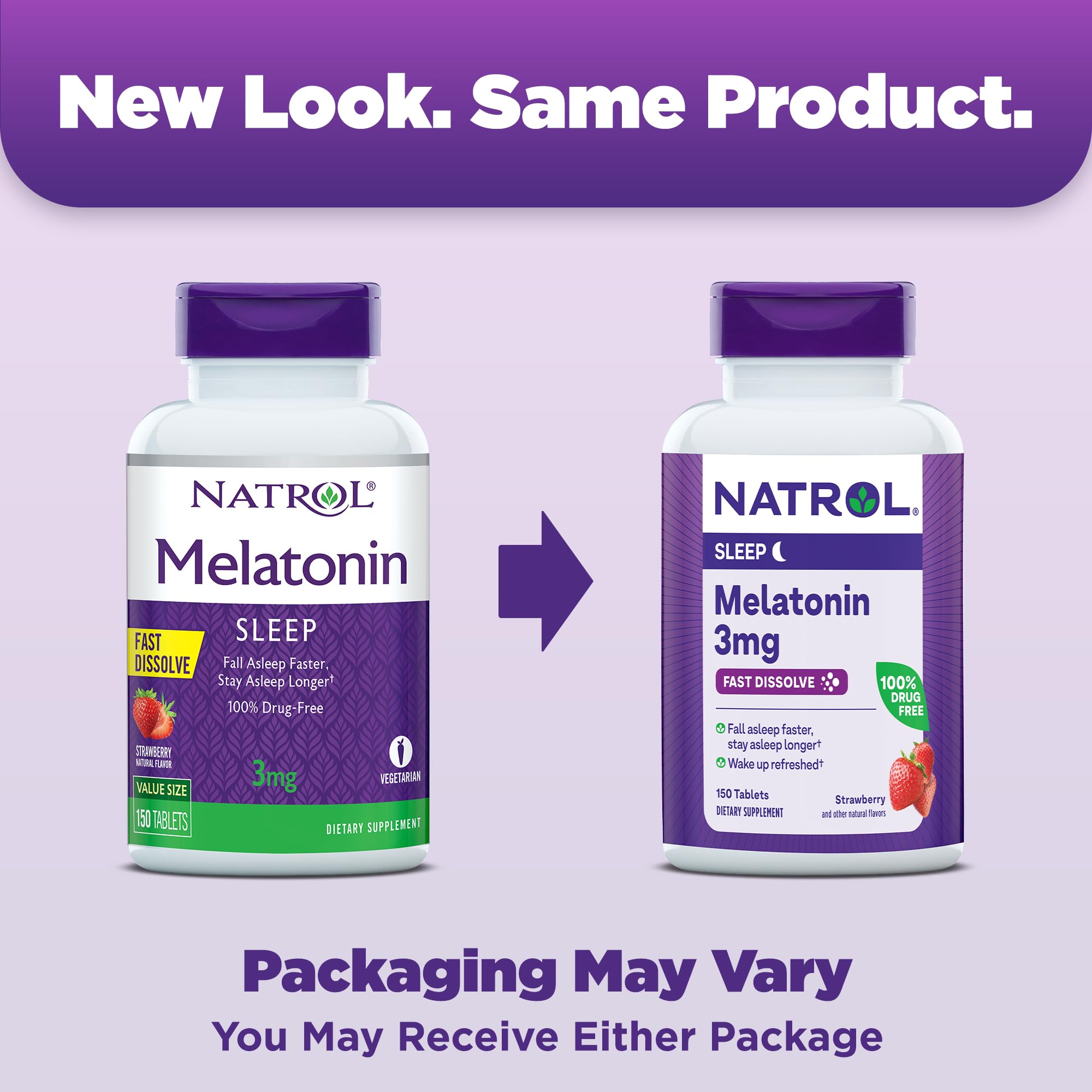 Foto 3 pulgar | Suplemento Natrol Melatonin 3 Mg De Fresa 150 Comprimidos - Venta Internacional.