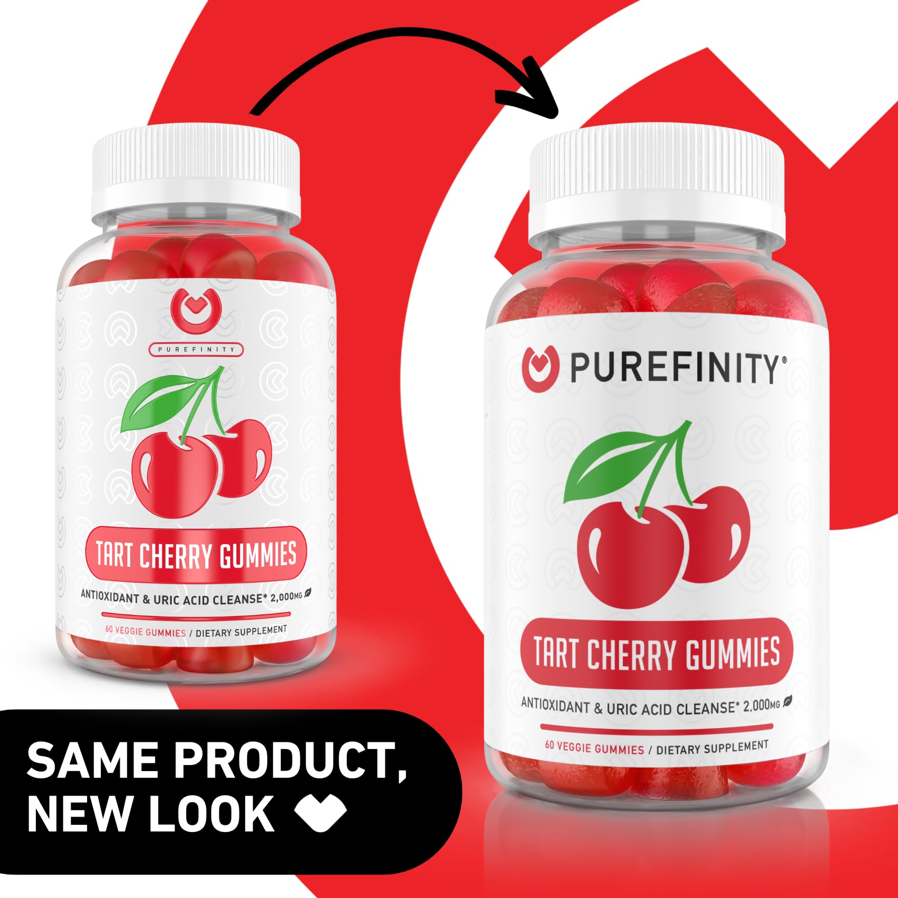 Foto 3 pulgar | Suplemento Purefinity Tart Cherry Gummies 60 Gomitas - Venta Internacional.