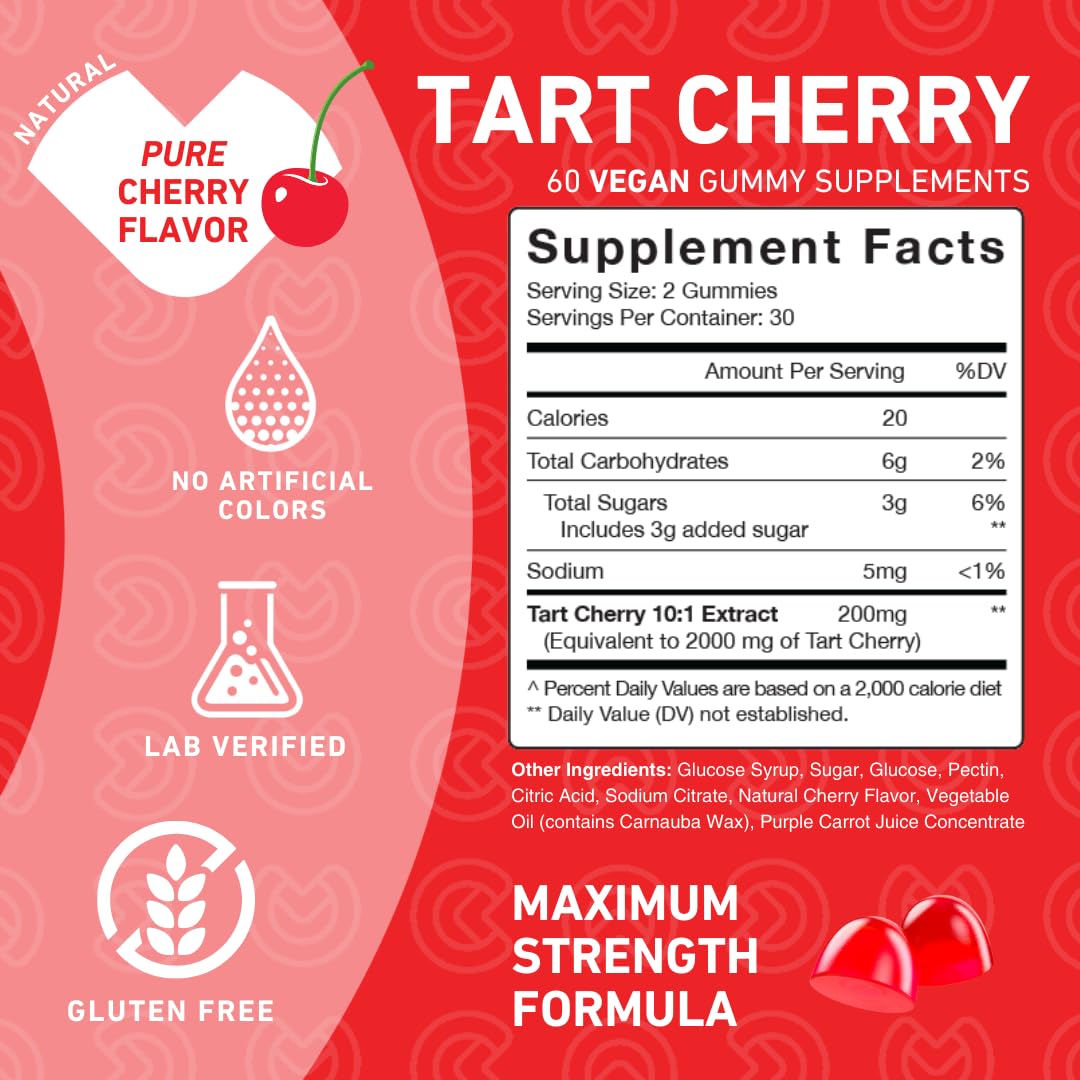 Foto 6 pulgar | Suplemento Purefinity Tart Cherry Gummies 60 Gomitas - Venta Internacional.
