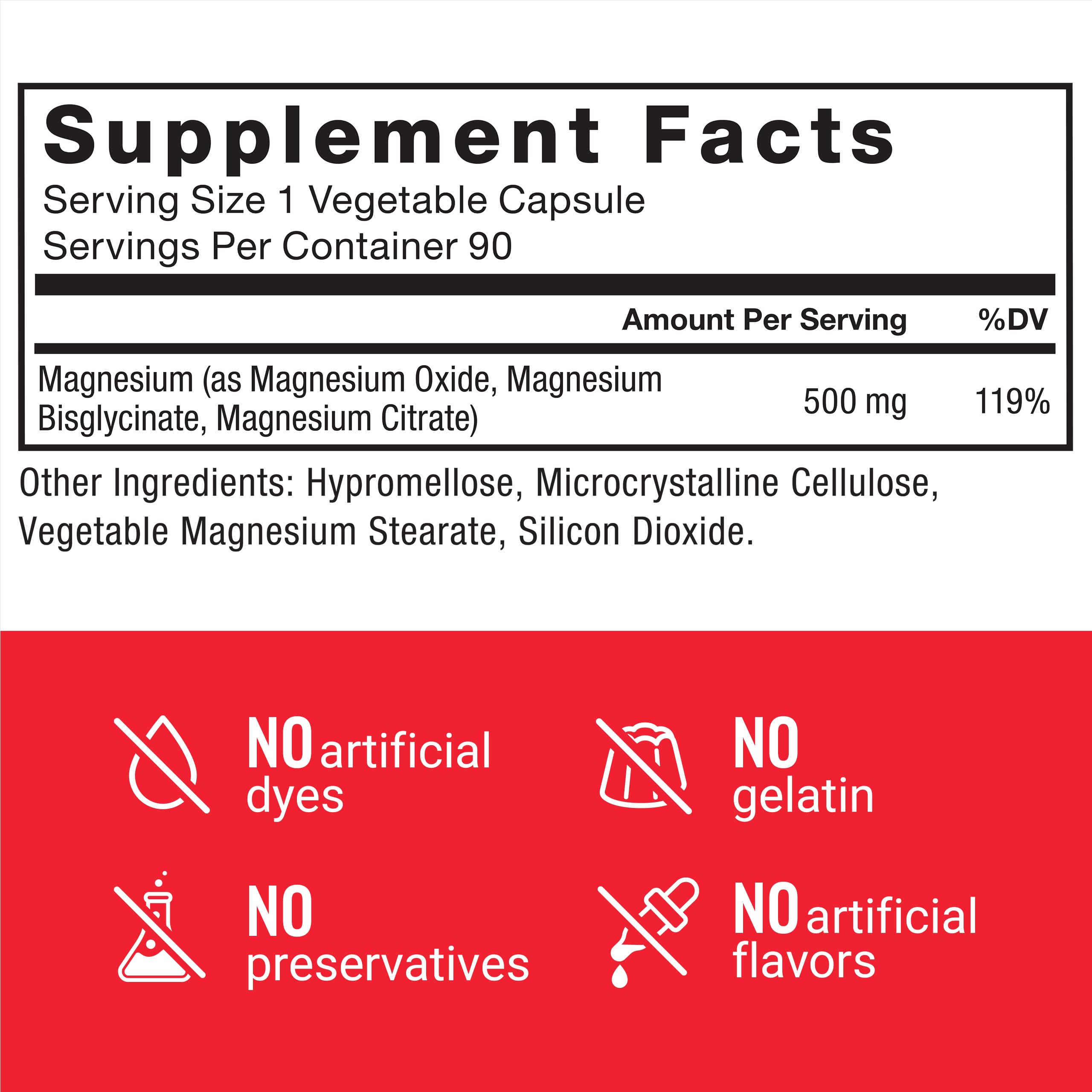Foto 6 | Suplemento De Magnesio Force Factor 90 Cápsulas Veganas - Venta Internacional.
