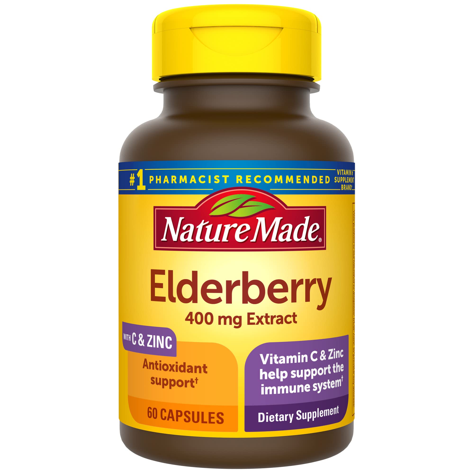 Foto 2 pulgar | Suplemento Dietético Nature Made Elderberry 400 Mg Con Vitamina C - Venta Internacional.