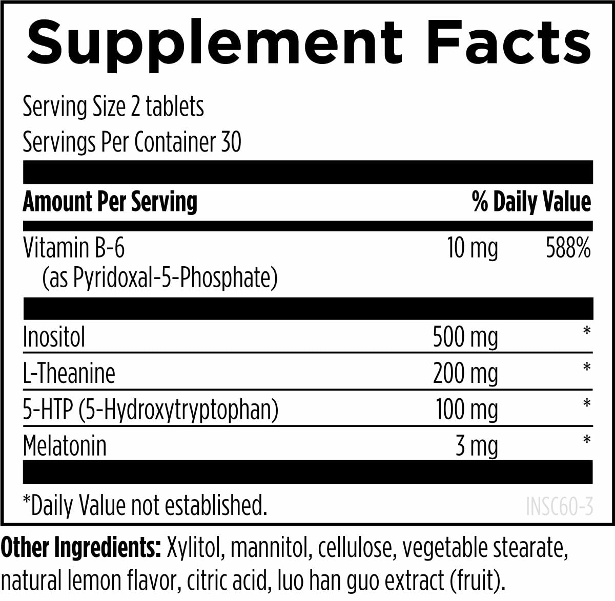 Foto 4 pulgar | Diseños De Suplementos Para La Salud Insomnitol Chewables 60 Tabletas - Venta Internacional.