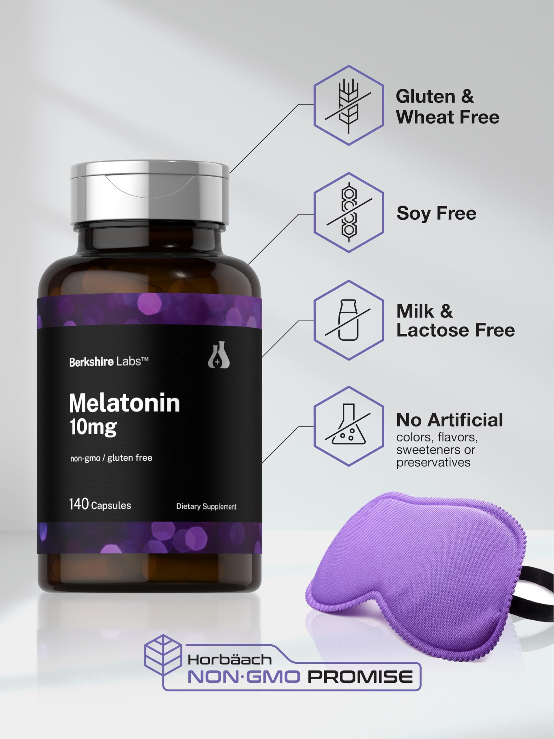 Foto 5 | Suplemento Berkshire Labs Melatonina 10 Mg 140 Cápsulas - Venta Internacional.