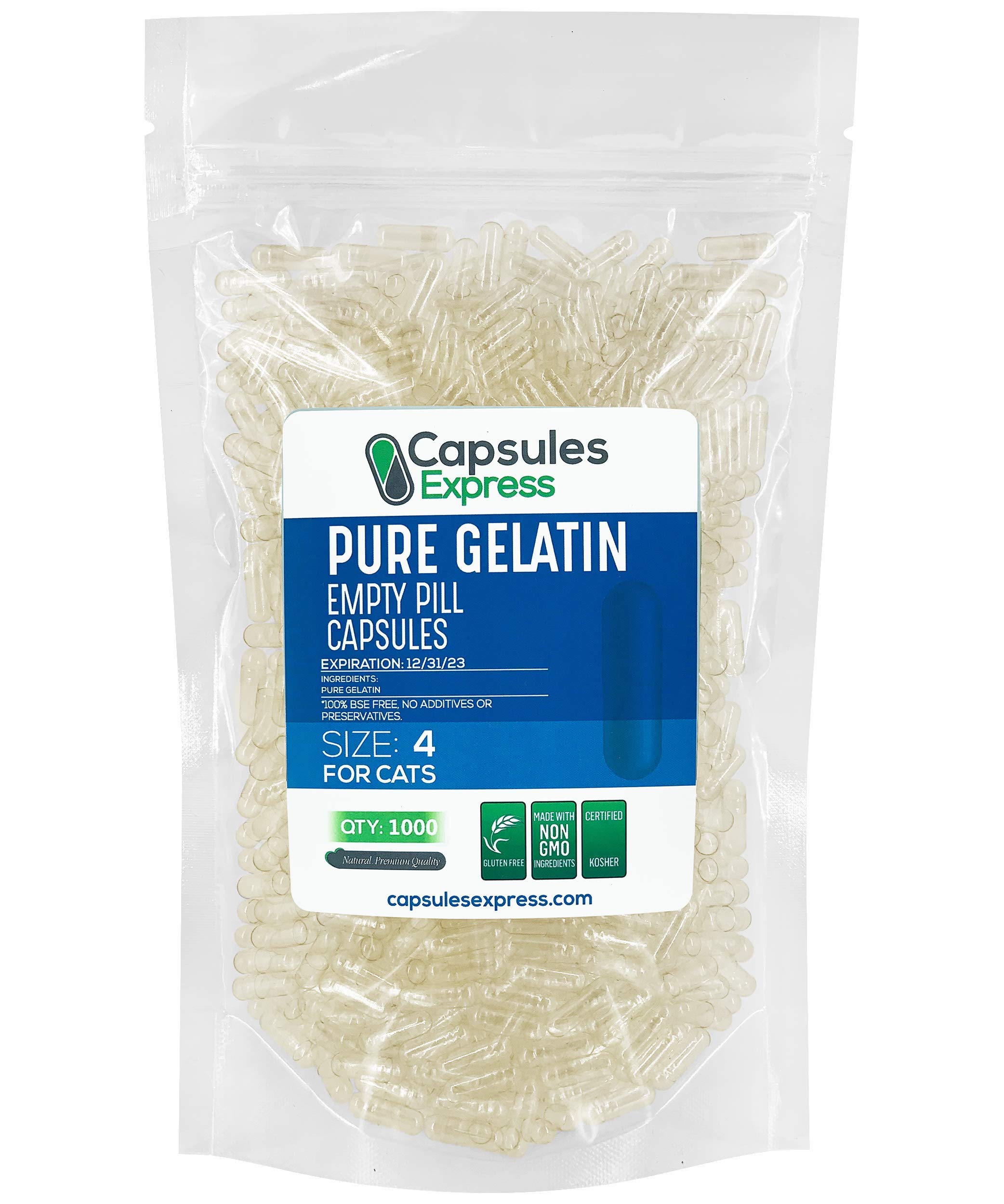 Foto 2 pulgar | Cápsulas De Gelatina Vacías Xprs Nutra Tamaño 4 Para Gatos (1000) - Venta Internacional.